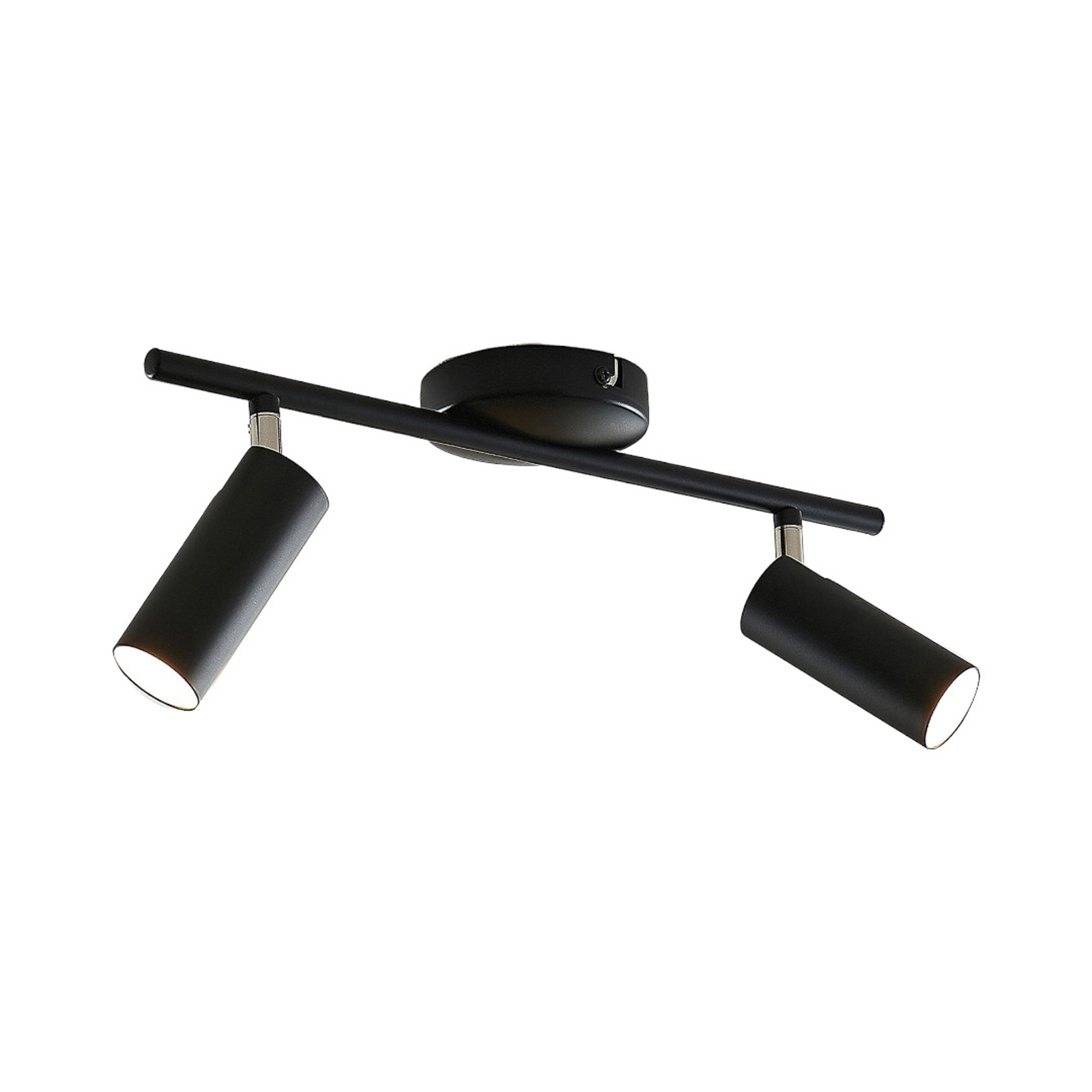 LED plafondlamp Camille, zwart, twee lampjes
