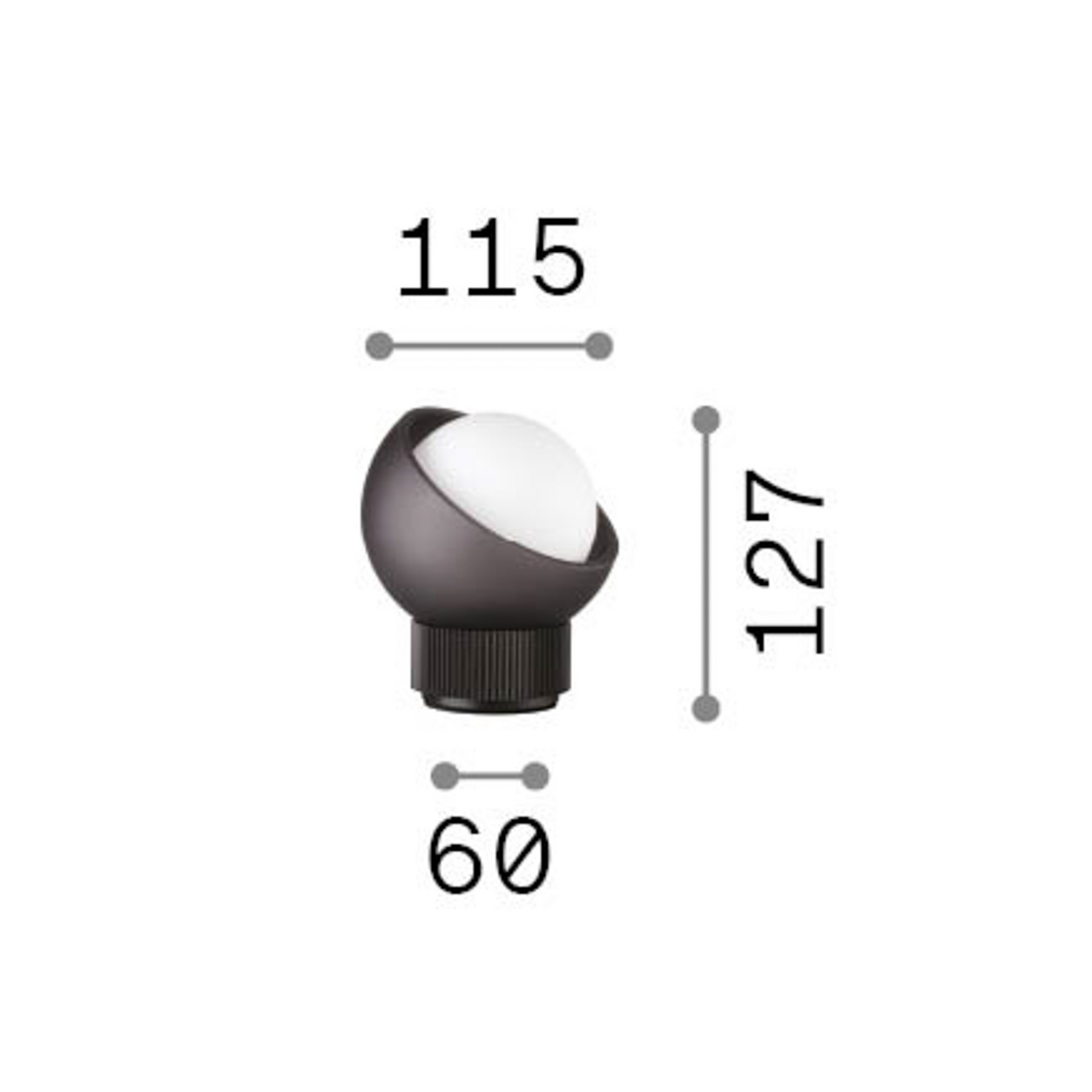 Lampada da tavolo IDEAL LUX Bloom, nera/grigio scuro, altezza 13 cm Lampada da tavolo IDEAL LUX Bloom, nera/grigio scuro, altezza 13 cm
