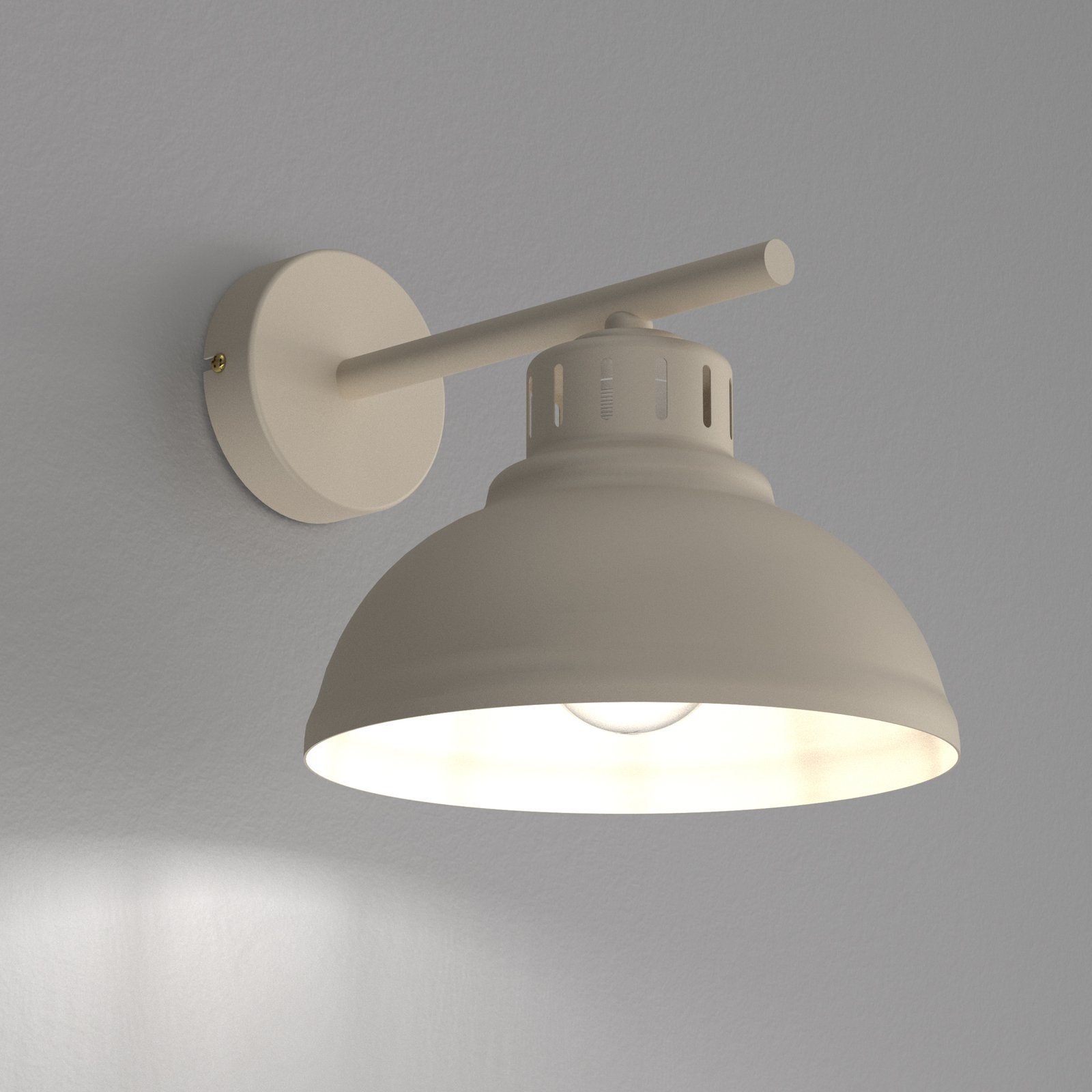 Vägglampa Sven, 1 lampa, beige, stål