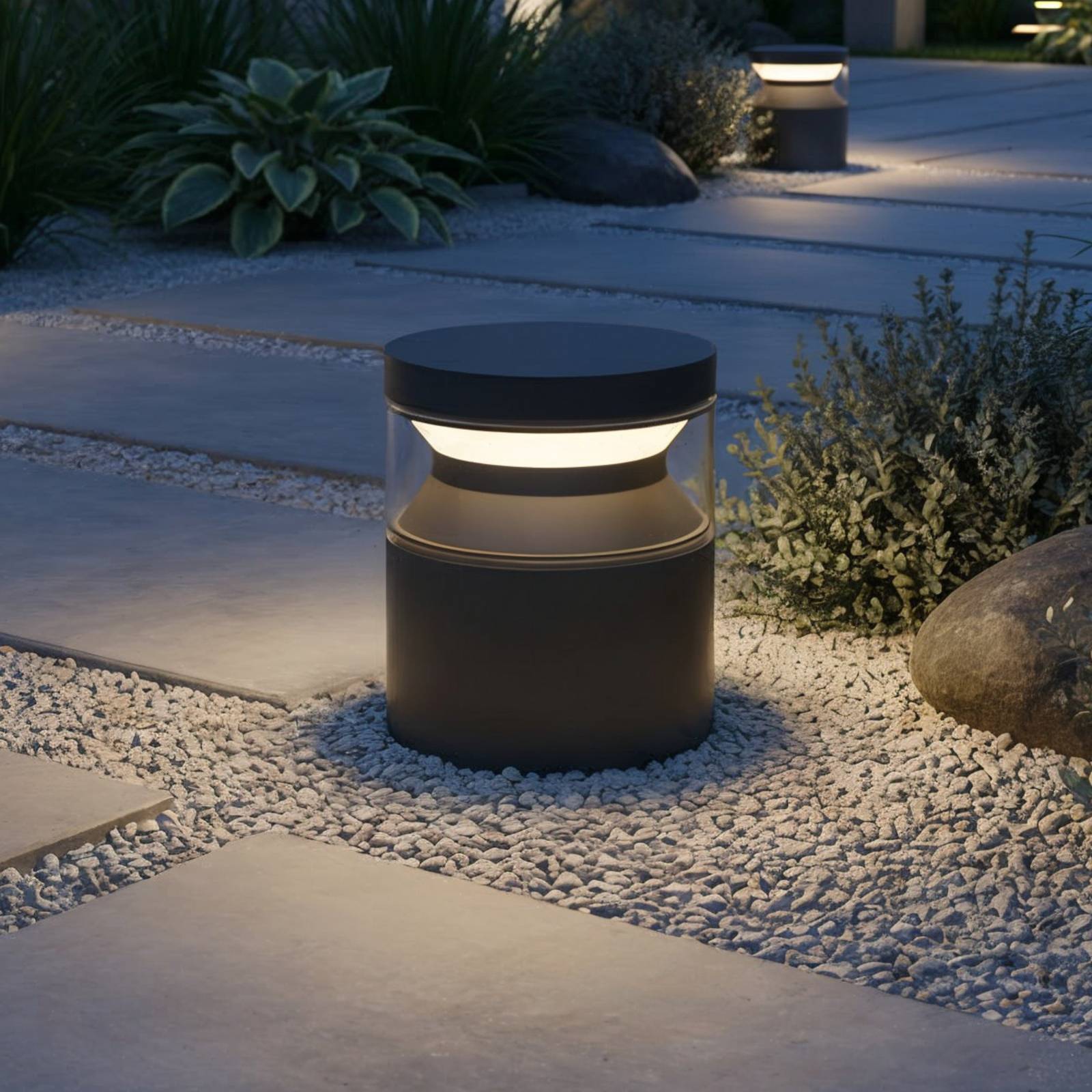 Ideallux Ideal Lux Luminaire pour socle LED Boeing, noir, hauteur 15 cm