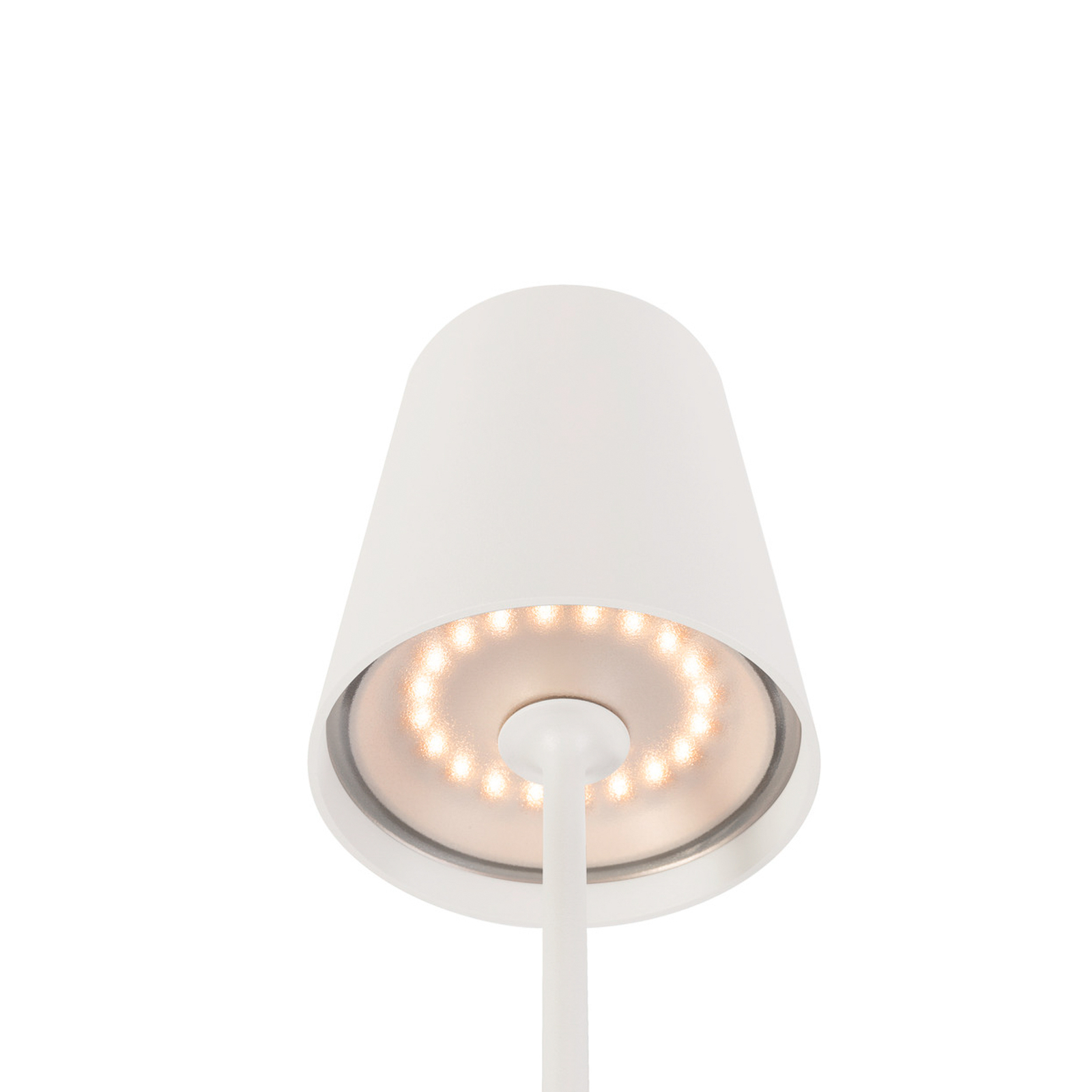 SLV Lampe LED à accu Vinolina Two, blanc, aluminium, Ø 11 cm, IP65