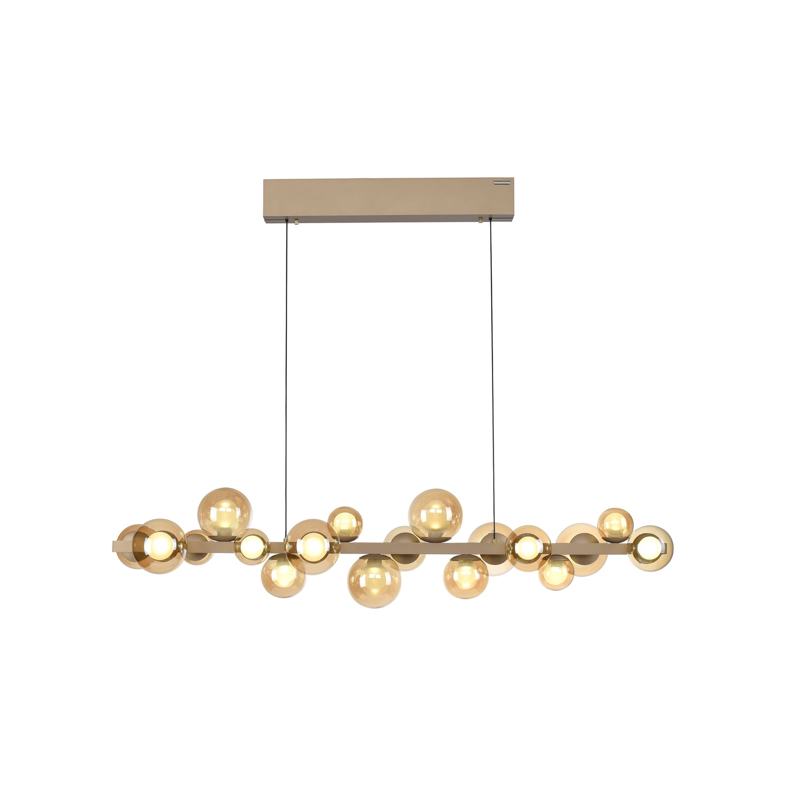 E-Popup LED-Hängelampe, bronce, Glas, CCT, 18-flg. - PURE E-Popup LED-Hängelampe, bronce, Glas, CCT, 18-flg. - PURE