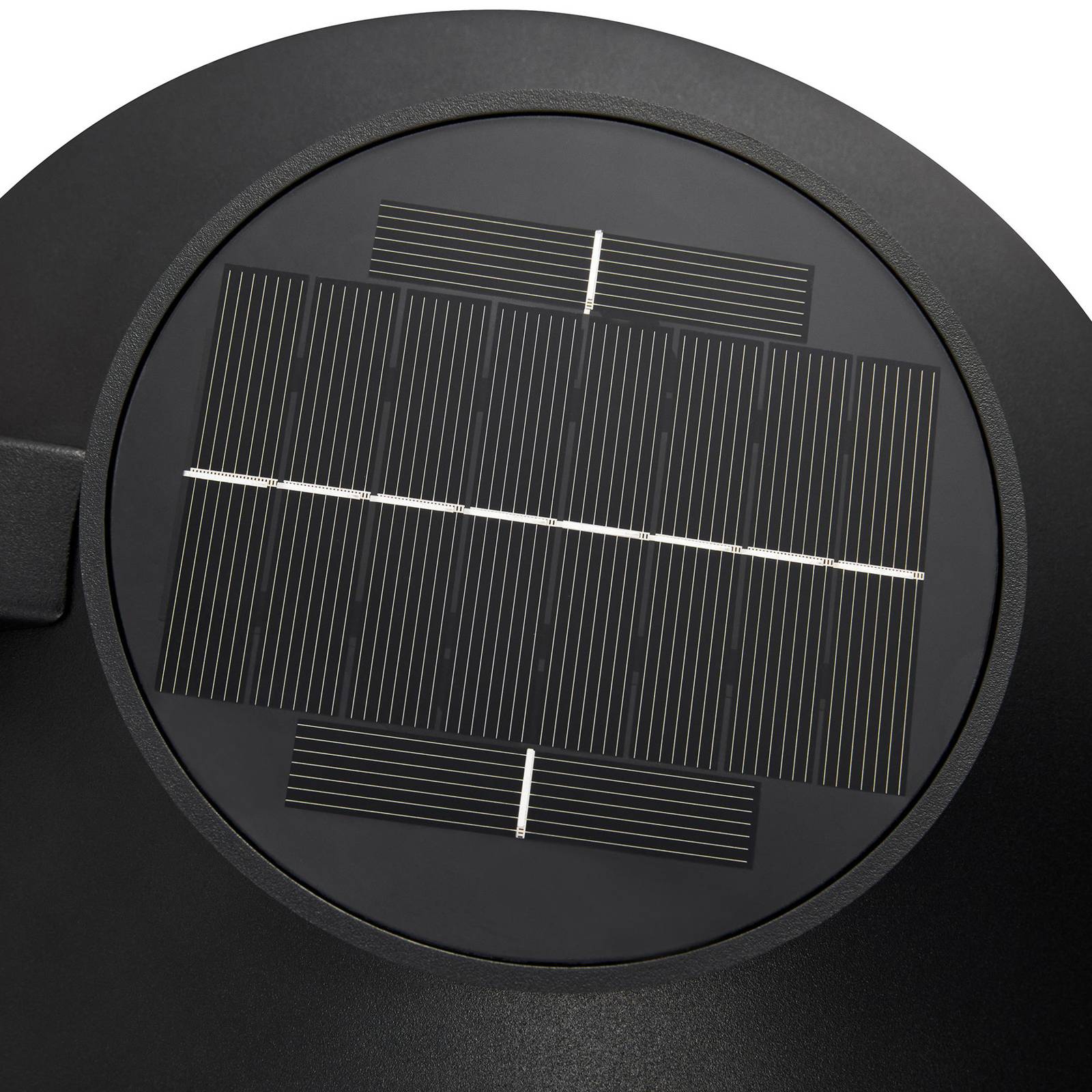 E-shop LED solárne vonkajšie nástenné svietidlo Justina, čierne, senzor, kov