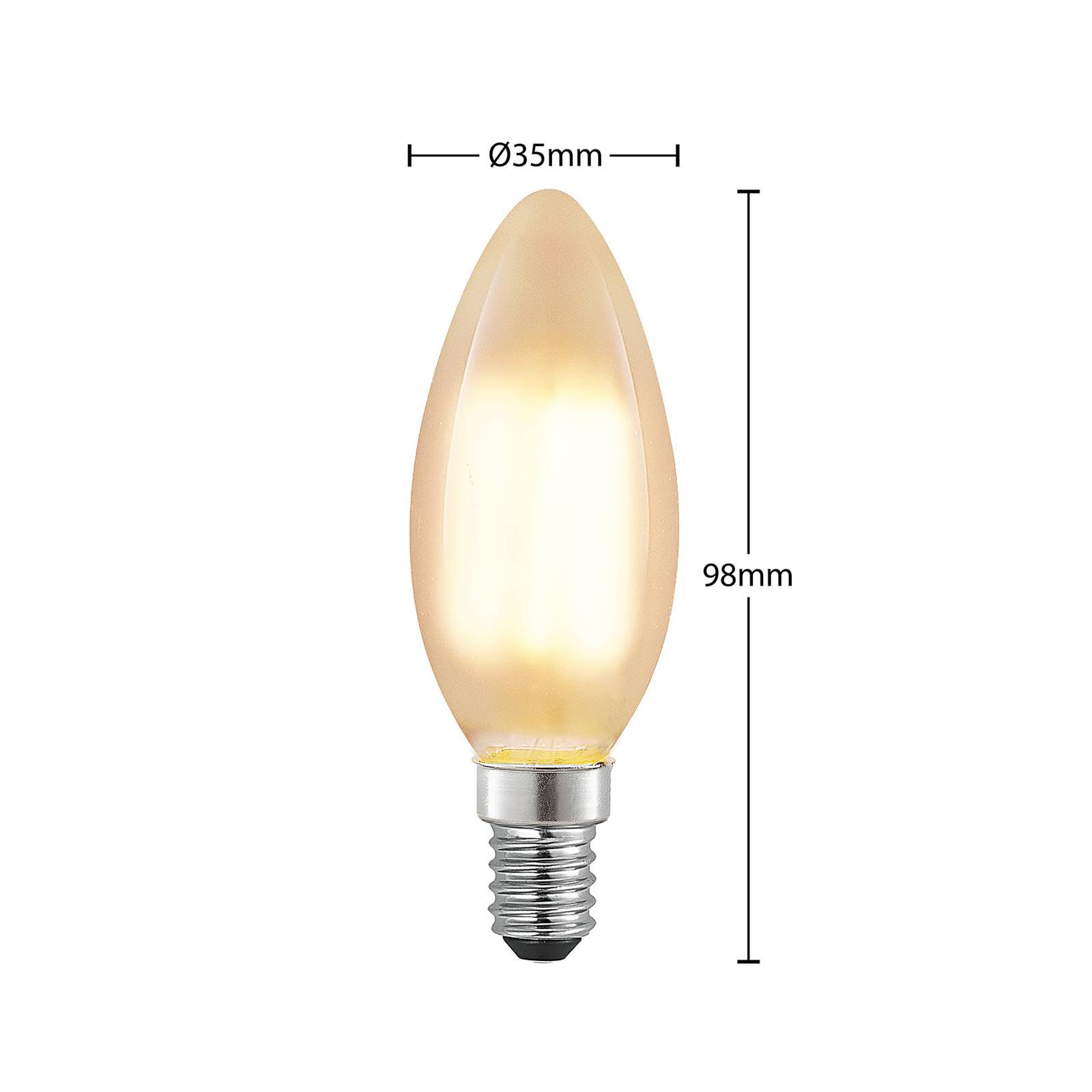Arcchio LED žárovka E14 4W2700K svíčka stmívatelná mat 2ks