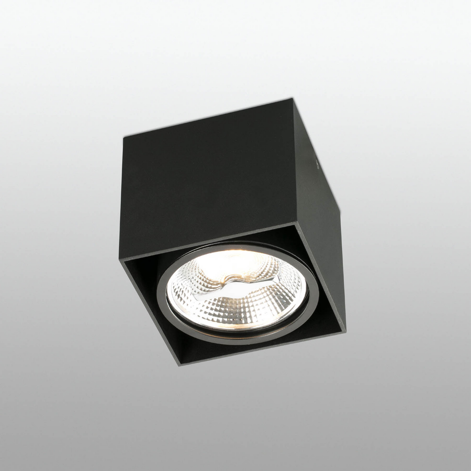 Deckenleuchte Tecto, Downlight, 1-fl., Aluminium, schwarz
