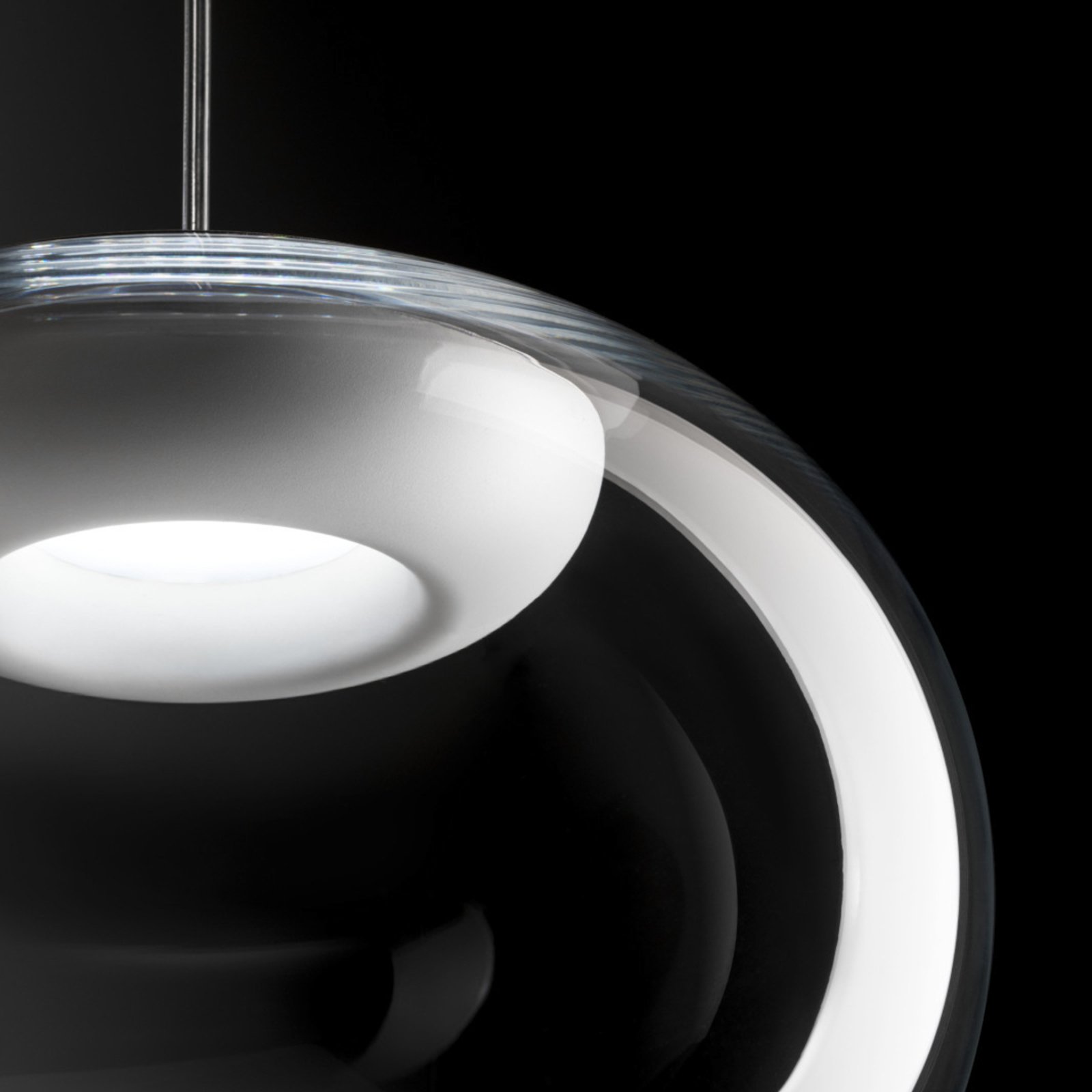 Lampada LED a sospensione La Mariée, trasparente, Ø 28 cm - Stilnovo Lampada LED a sospensione La Mariée, trasparente, Ø 28 cm - Stilnovo