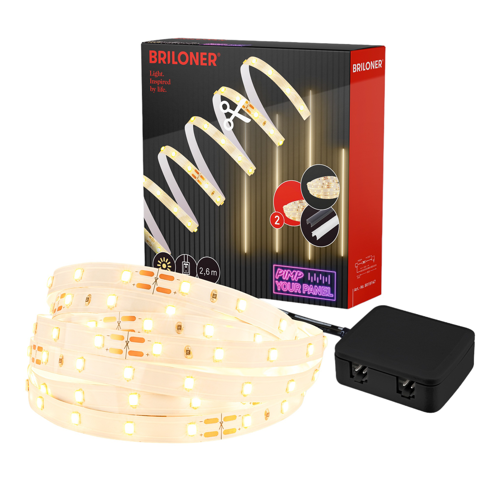 LED riba Pimp your paneel, pikenduskomplekt, pikkus 2,6 m