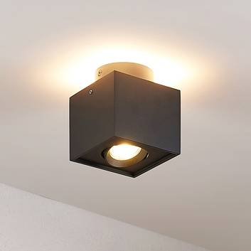 Arcchio Walisa LED-taklampe, kantet, svart