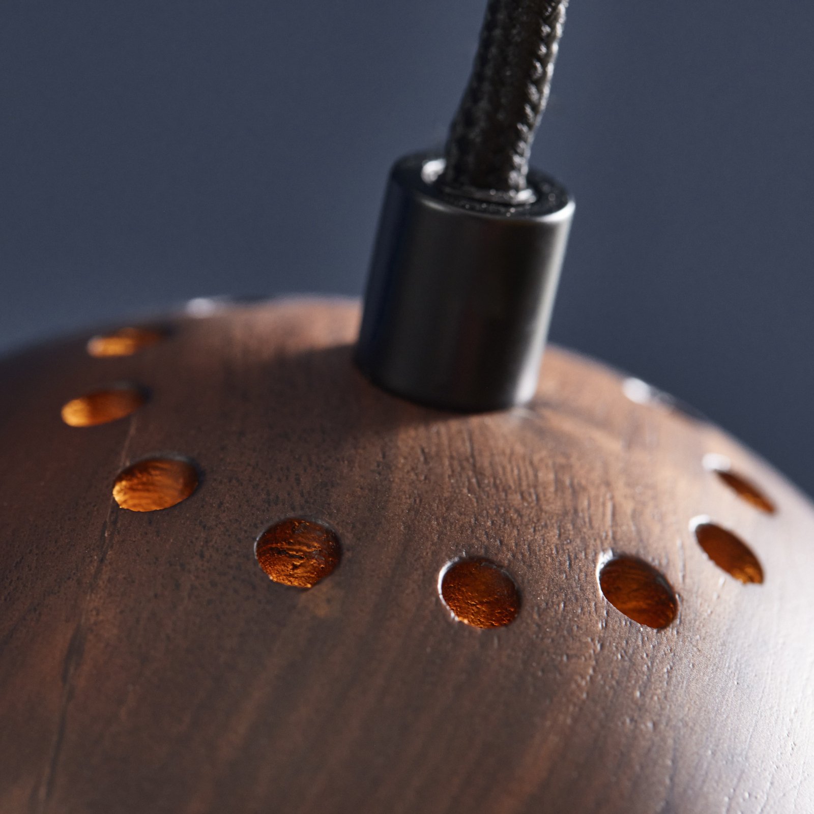 FRANDSEN pendant light Ball, walnut, Ø 12 cm, wood