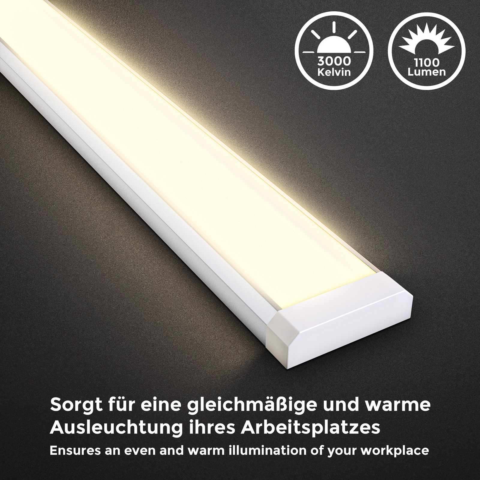 LED meubelverlichting Lord, lengte 57,5 cm, zilver, 3.000 K