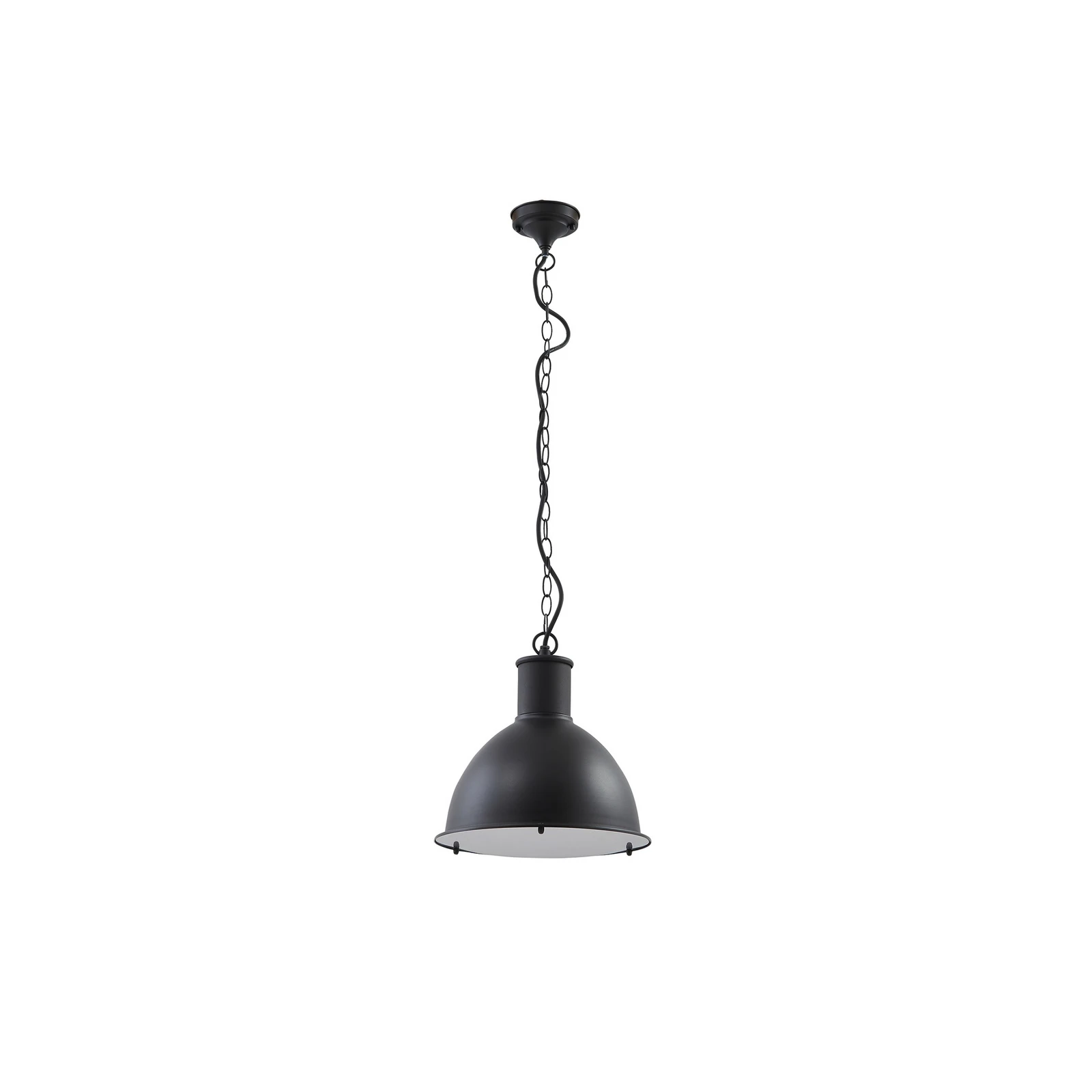 Lindby Außenpendelleuchte Luciane, schwarz, Alu, Ø 31,8 cm