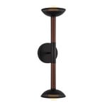 Arden LED wall lamp, black, 57 cm, 2-bulb, metal, dimmable – Elstead