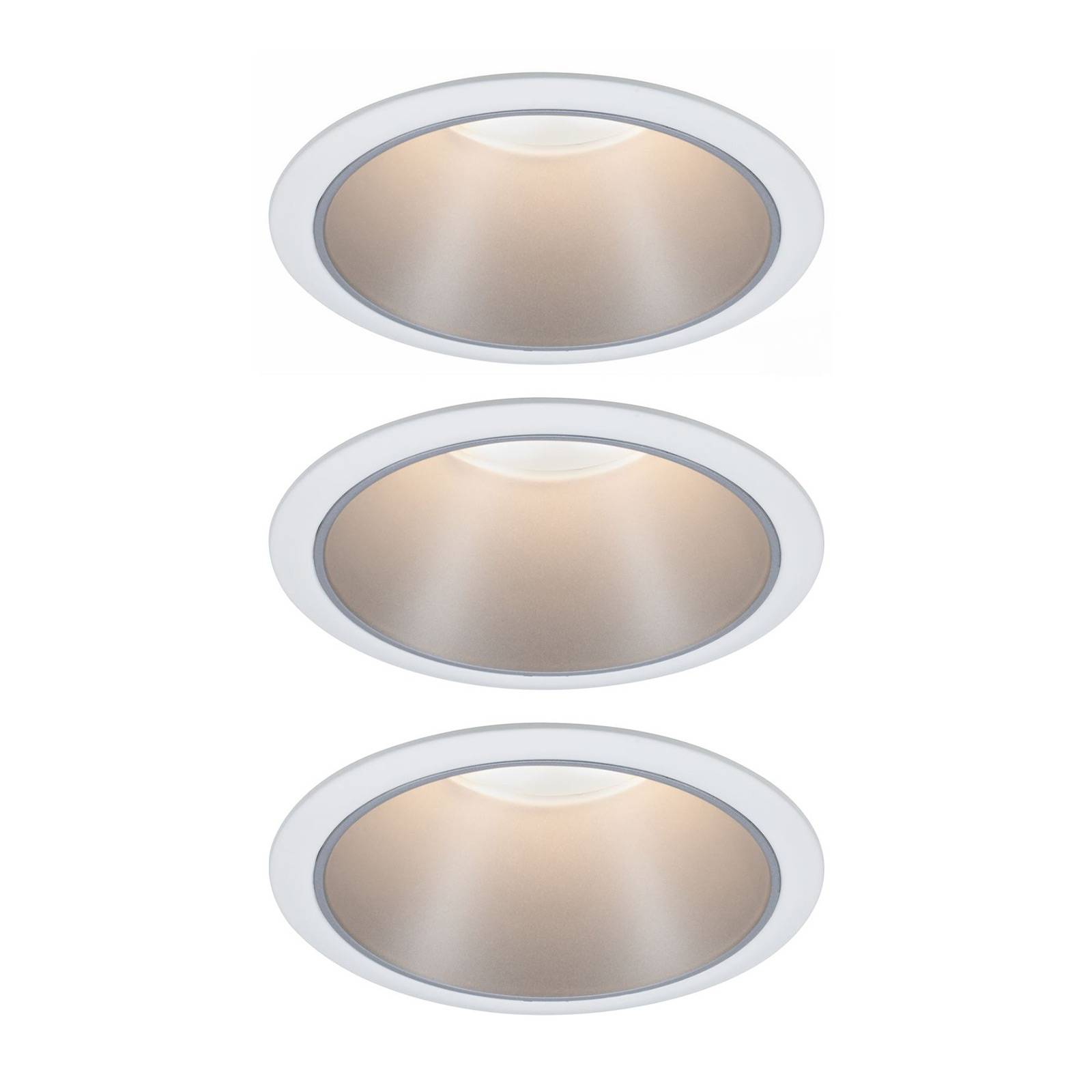 Photos - Chandelier / Lamp Paulmann Cole LED spotlight, silver/white set of 3 