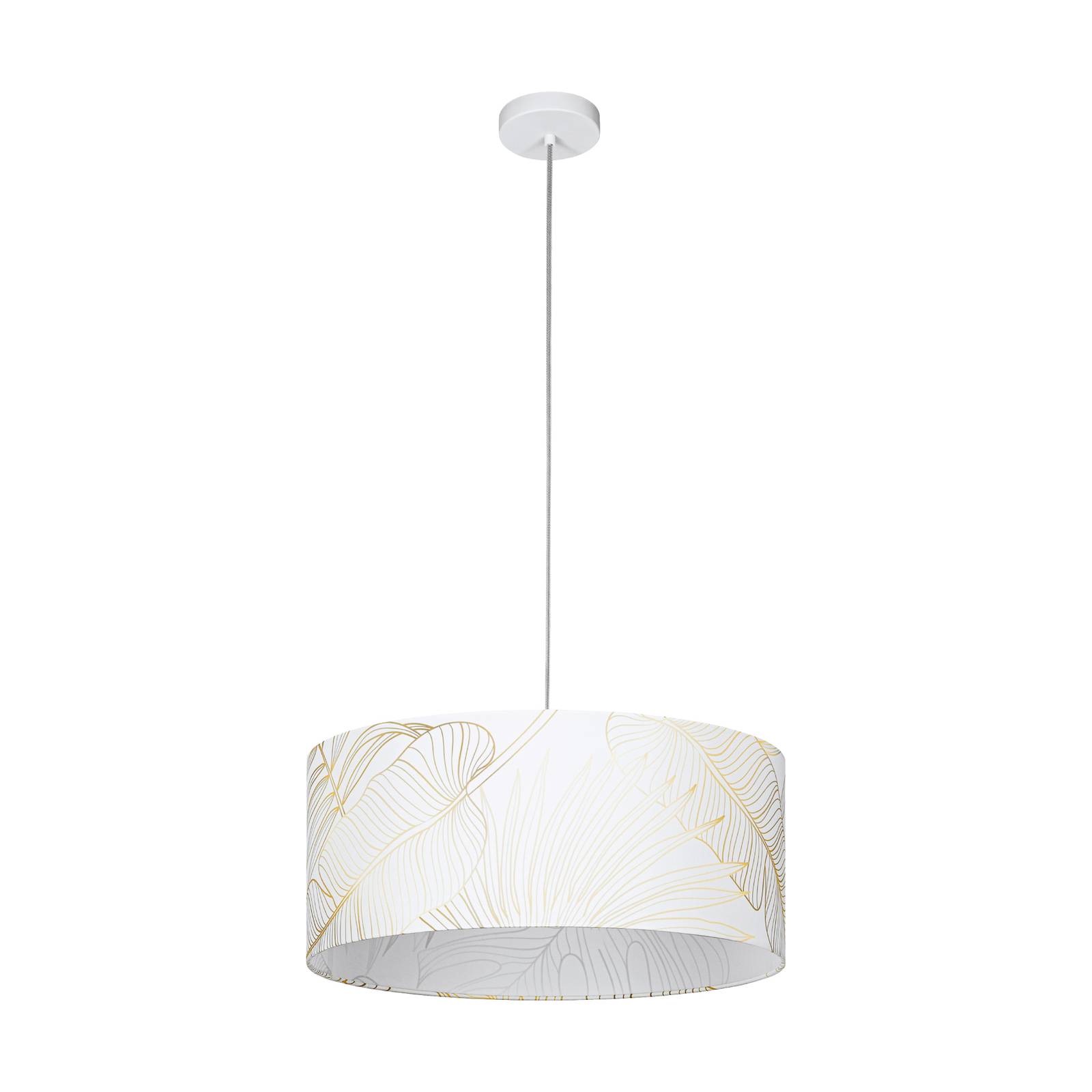 Suspension Bucamaranga blanche avec motif feuille