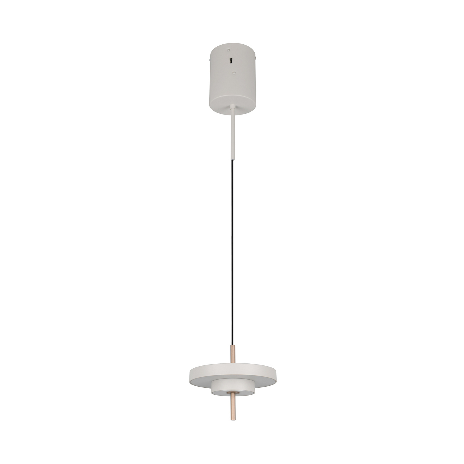 LED hanglamp Keaton, lichtgrijs, Ø 20 cm, metaal, CCT