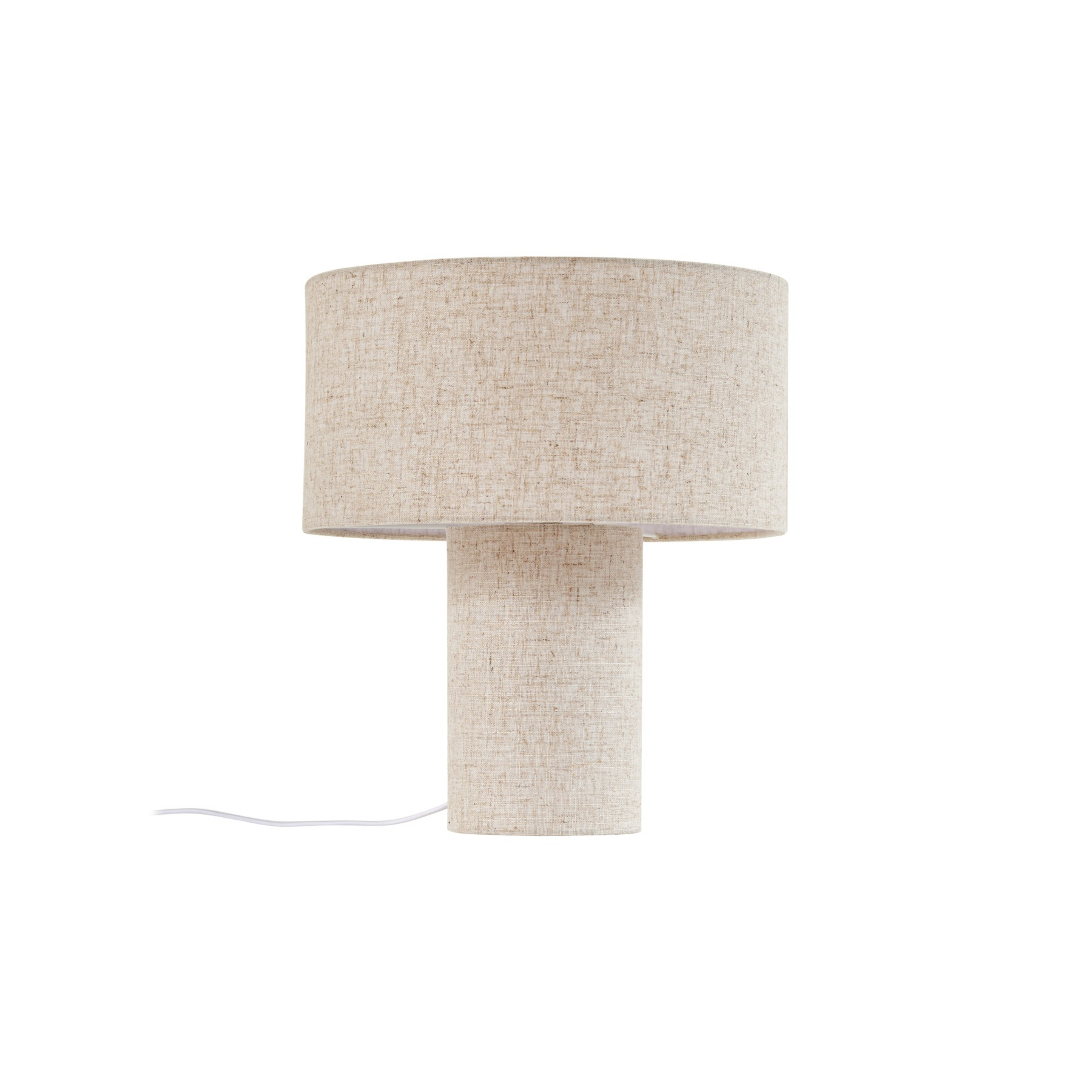 Elfie pöytävalaisin, beige, E27, Ø 35 cm, pellava - Lindby