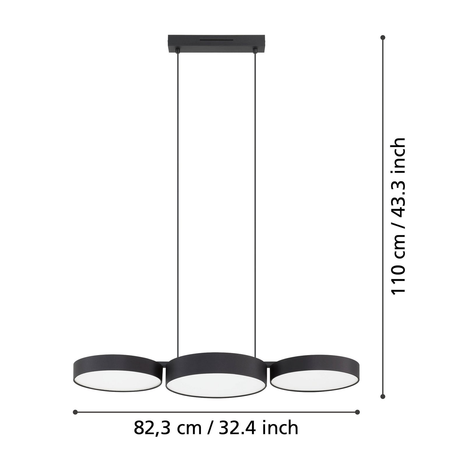 EGLO connect Smart LED-Hängeleuchte Barbano-Z, schwarz
