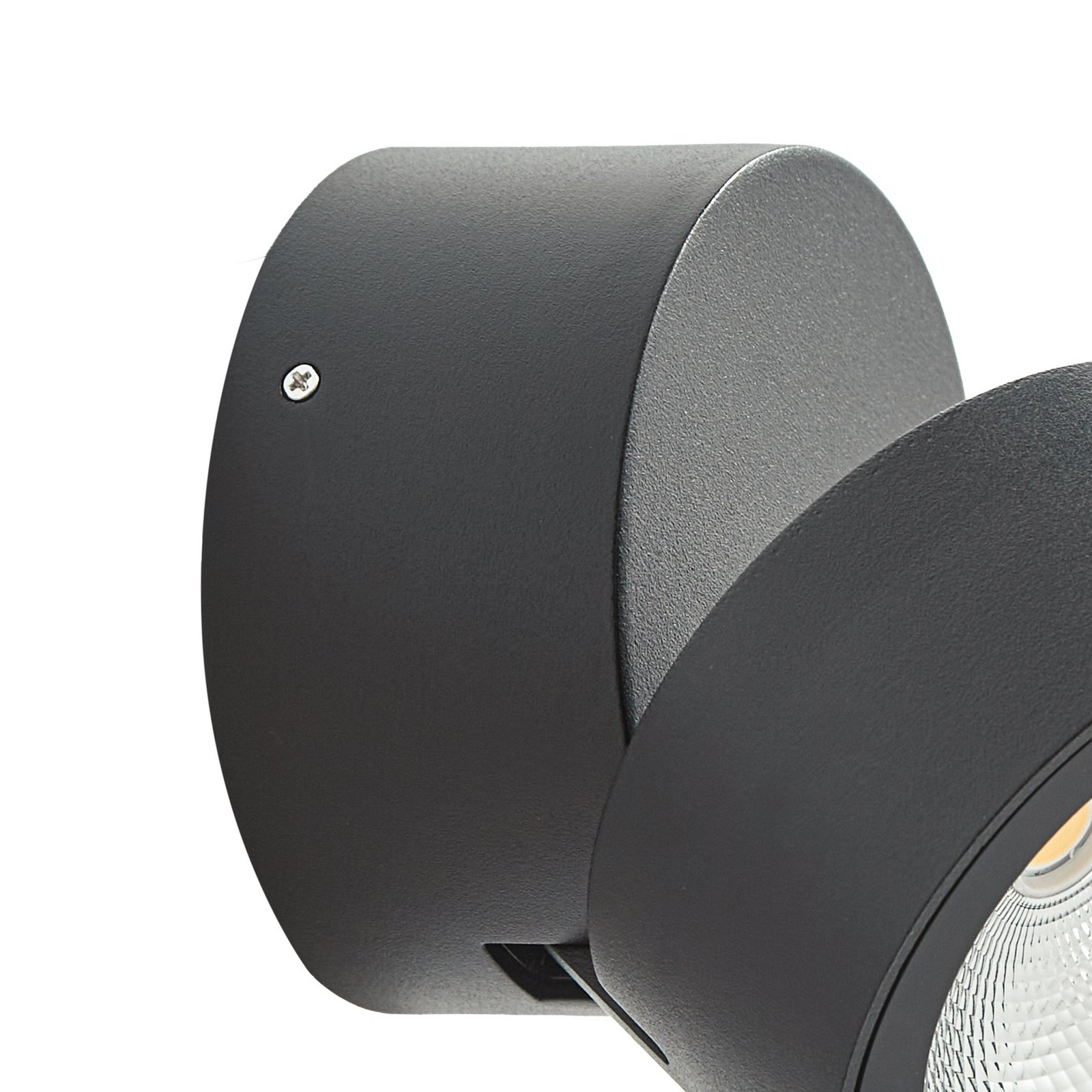 Lindby LED-downlight Nolivar, svart, Ø 9 cm, IP54