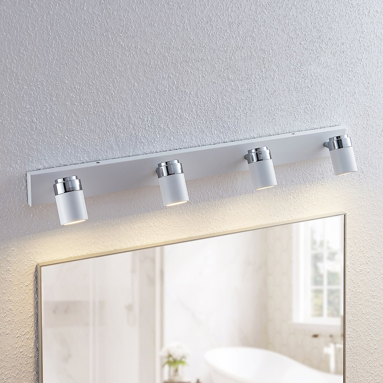 Kardo 4 Ceiling Lamp White/Chrome - Lindby