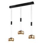 LED hanglamp Colette, 3-lamps goud/zwart