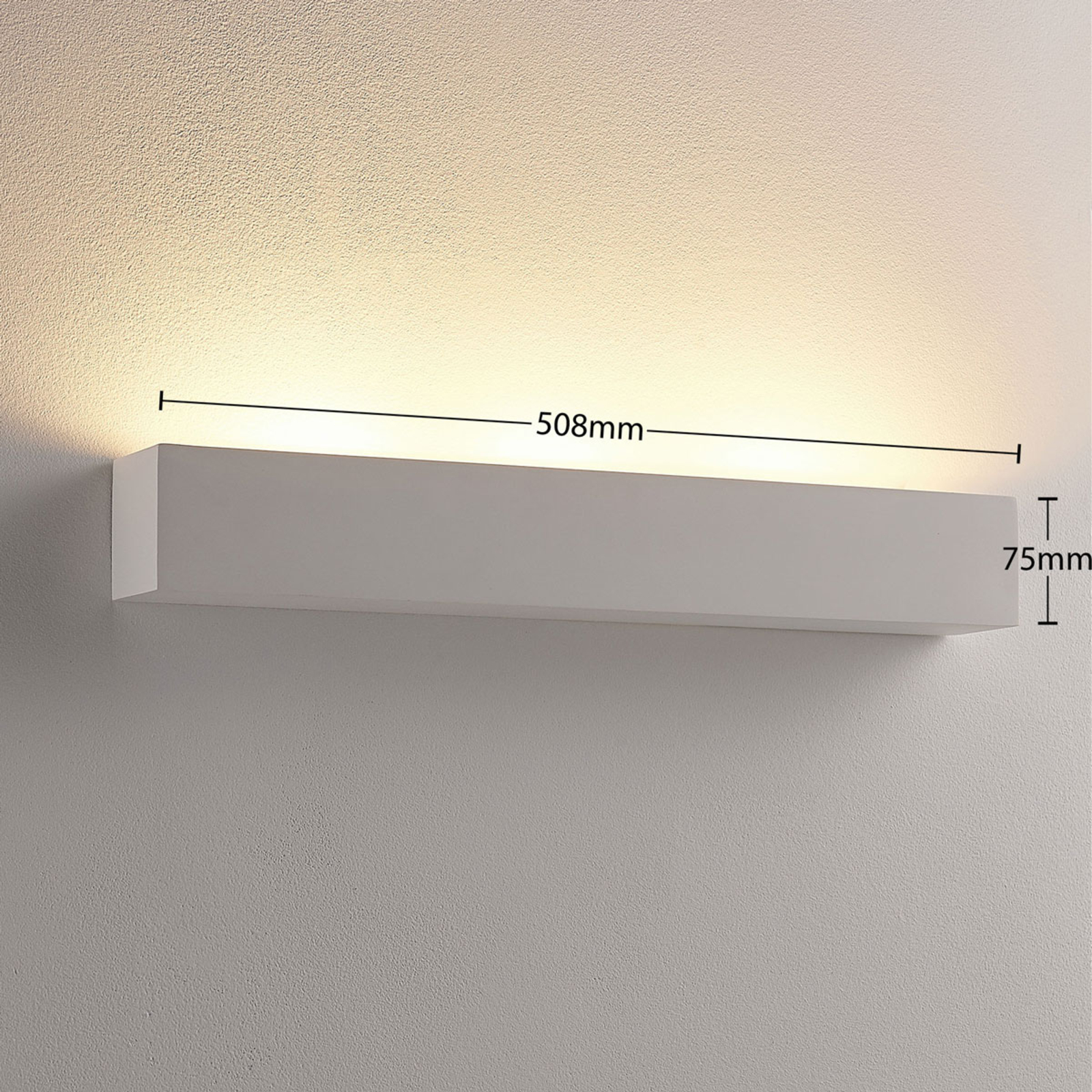 Reflector de pared LED de escayola Santino angular