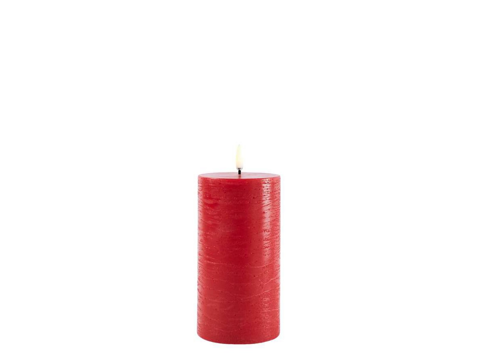 Vela de Pilar LED 7,8 x 15,2 cm Rustic Red - Uyuni Lighting