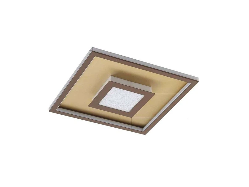 Lindby – Pekela Square LED PlafondL40 Rust/Matt Gold