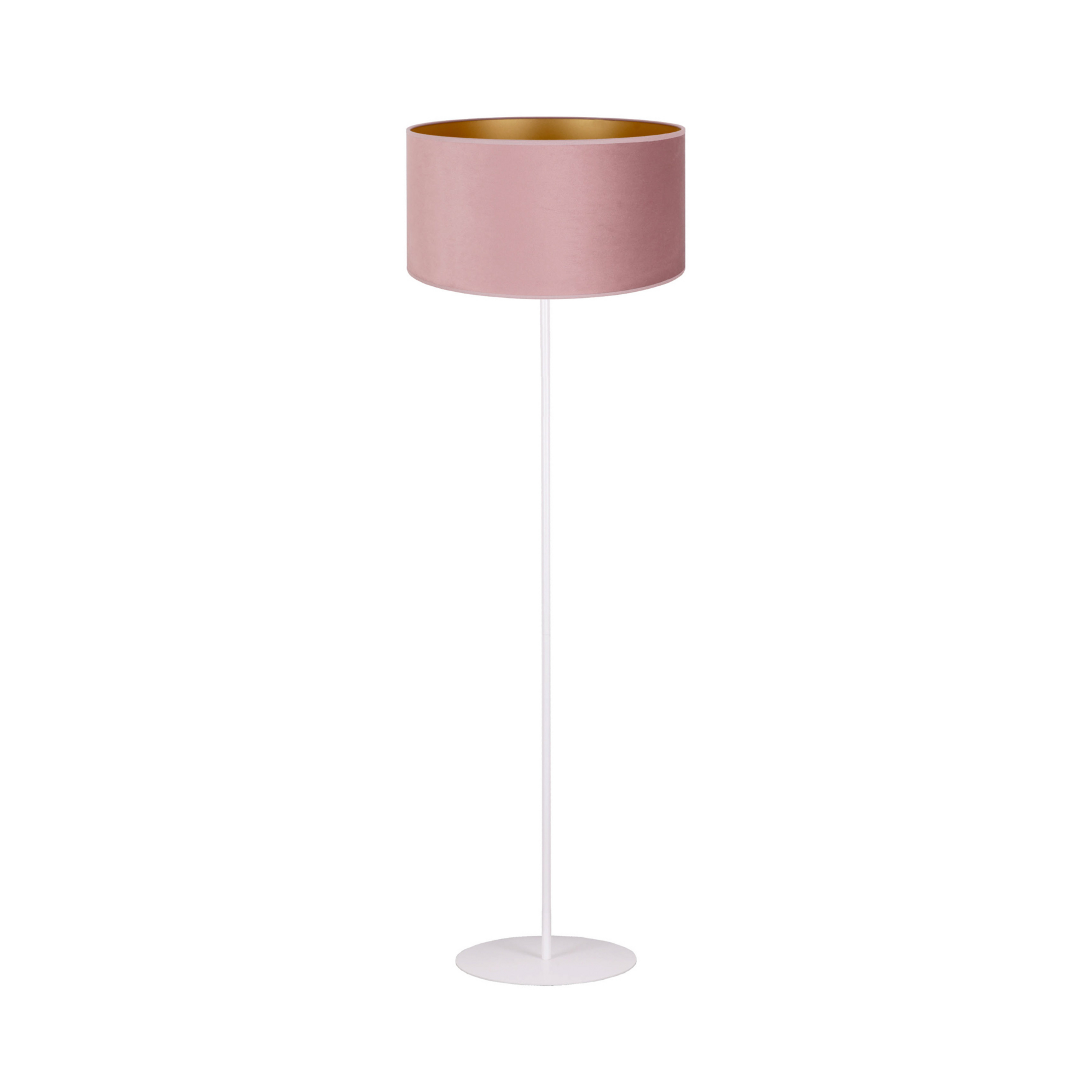 Lámpara de pie Golden Roller rosa claro/dorado