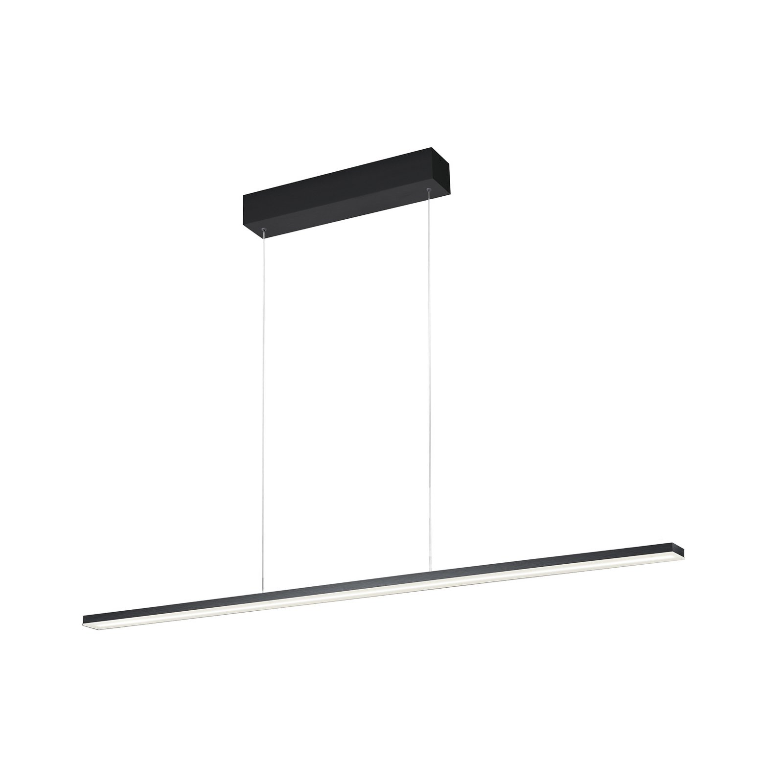 Candeeiro suspenso LED Bopp Baseline 2.0, preta, comprimento 119 cm