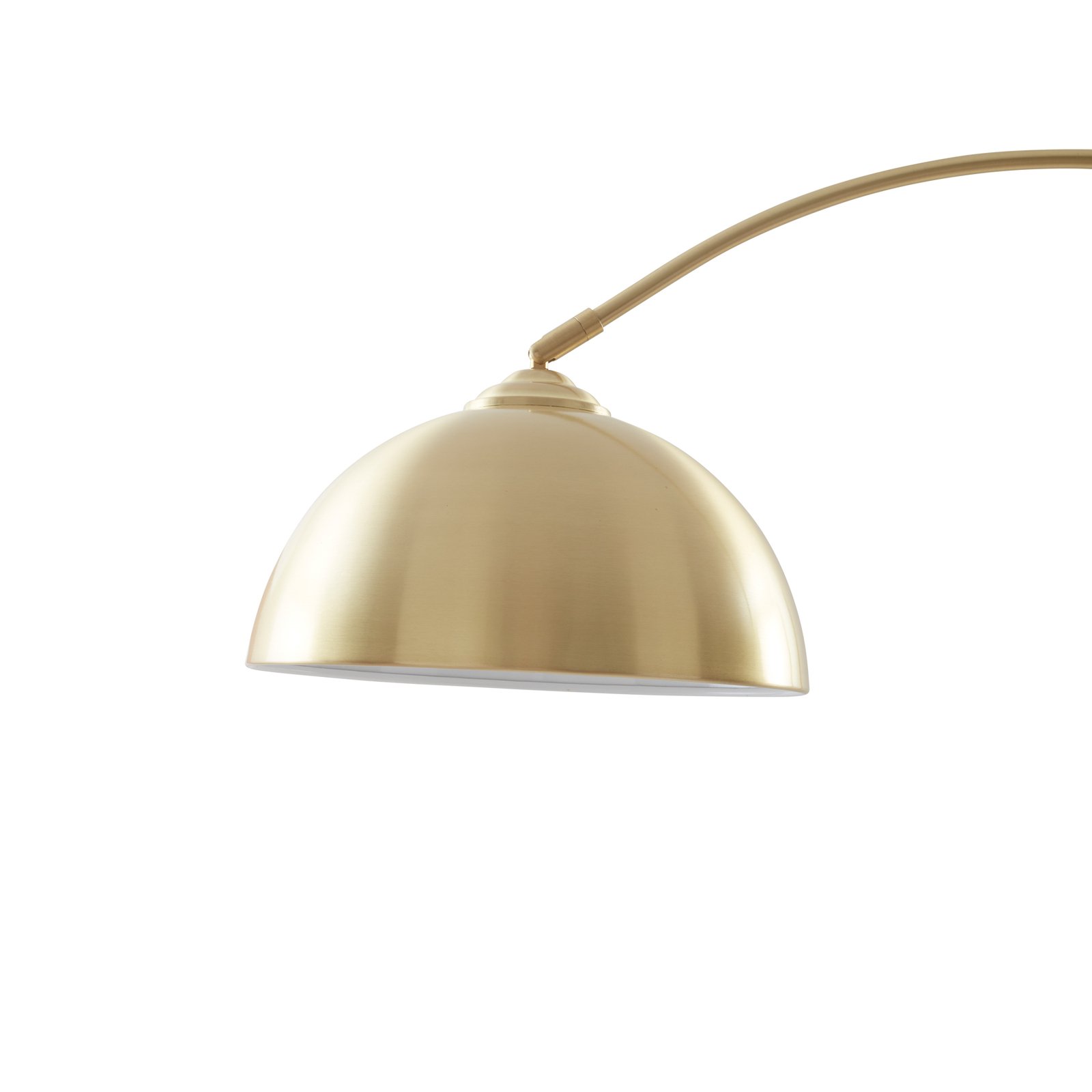 Lindby Bogenlampe Lennart, messing, höhenverstellbar, E27