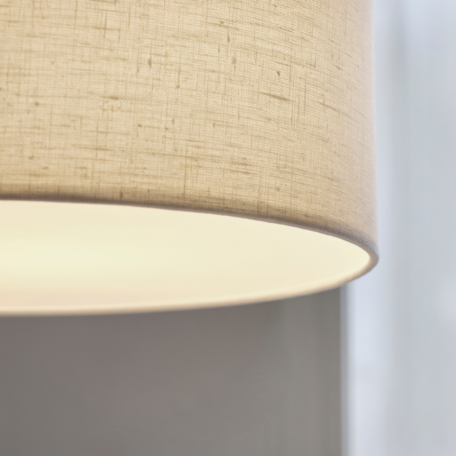 Lampada a sospensione Soft, Ø 44 cm, naturale/bronzo, lino - Belid Lampada a sospensione Soft, Ø 44 cm, naturale/bronzo, lino - Belid