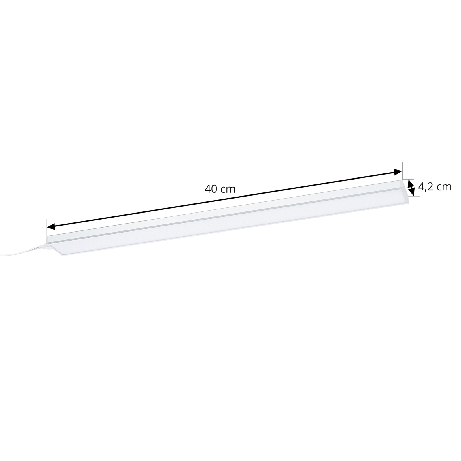 Prios Ashtonis LED-Unterbauleuchte, eckig, 40 cm