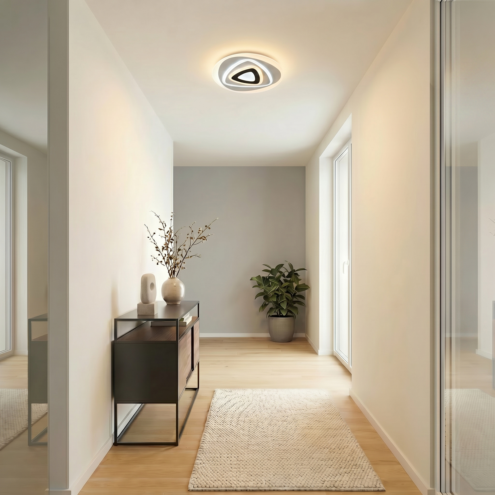 Lindby LED stropna svjetiljka Rebeka, Ø 70 cm, CCT, daljinski upravljač