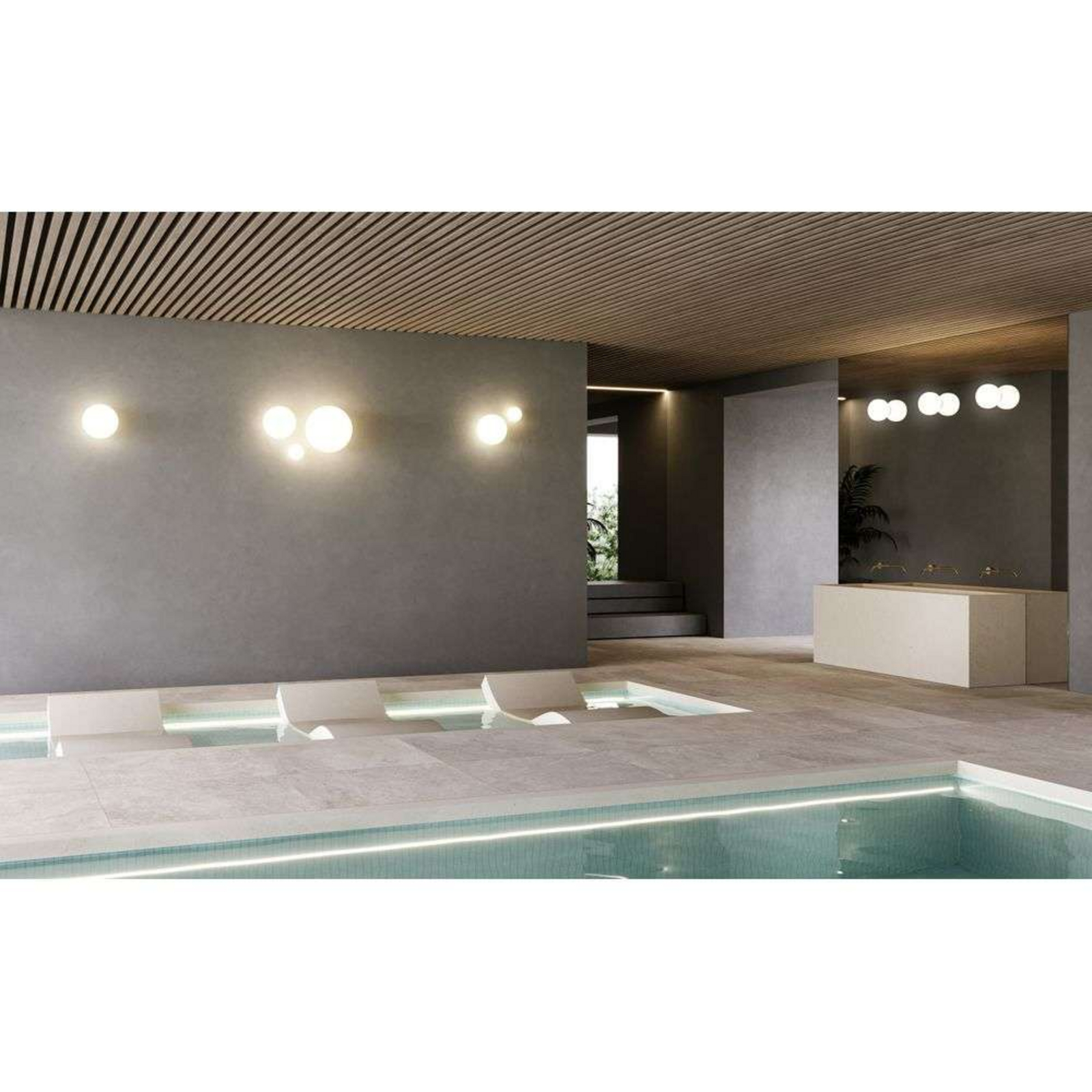 Volum Mirror 42 Aplique de Pared Glossy White - Lodes