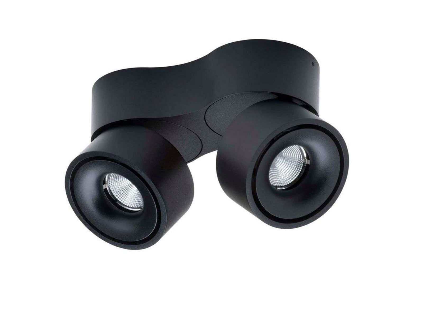 Easy Double W2100 LED-loftslampe, 2700K, sort ANTIDARK - Stue - Aluminium