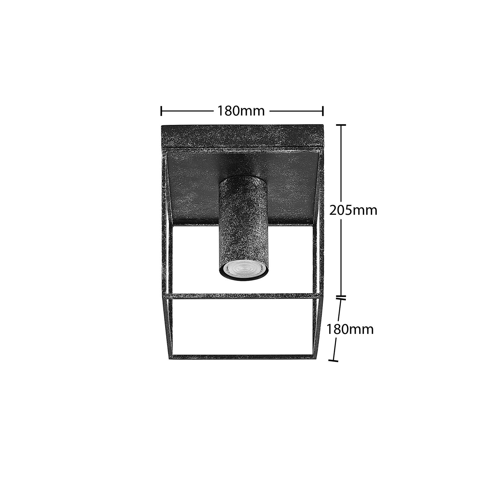 Lindby Disabio lampa sufitowa z metalu, rdza