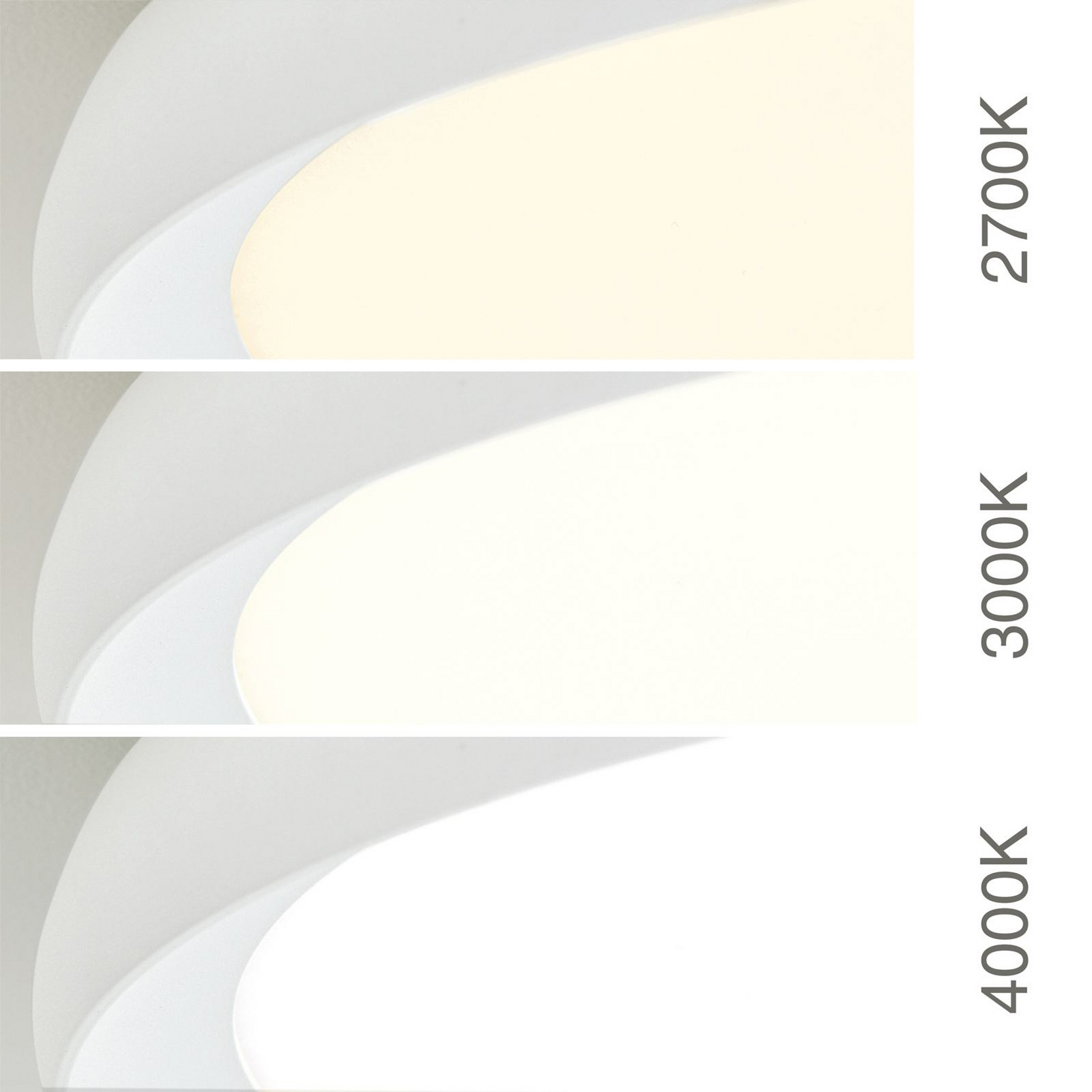 LED ceiling lamp Kant, Ø 40 cm, white, CCT, metal/plastic