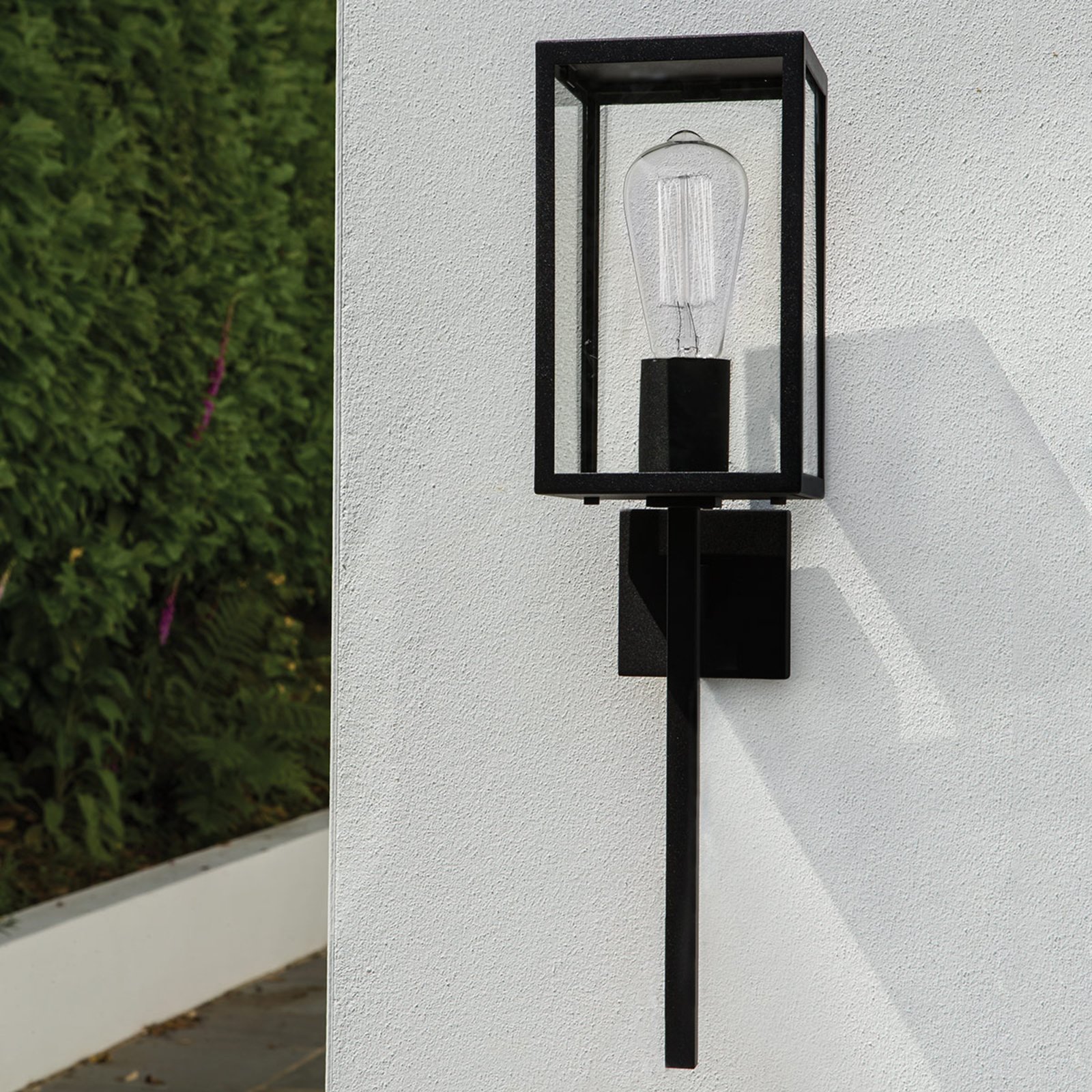 Astro Coach 130 - outdoor wall light, black, metal, glass, E27, 60 W, energy efficiency: A++, W: 13 cm, H: 50.5 cm