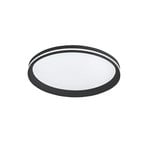 LED stropní svítidlo Isy, černé, Ø 45 cm, kov, CCT, stmívatelné