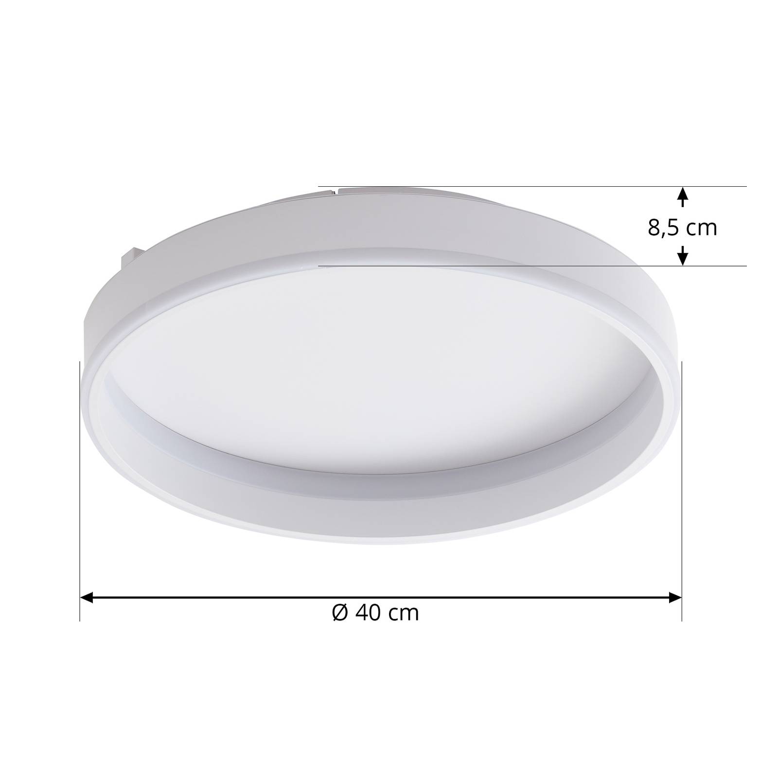 Lampa sufitowa LED Lindby Yasmen, biały, metal, ściemniana 3-stopniowo