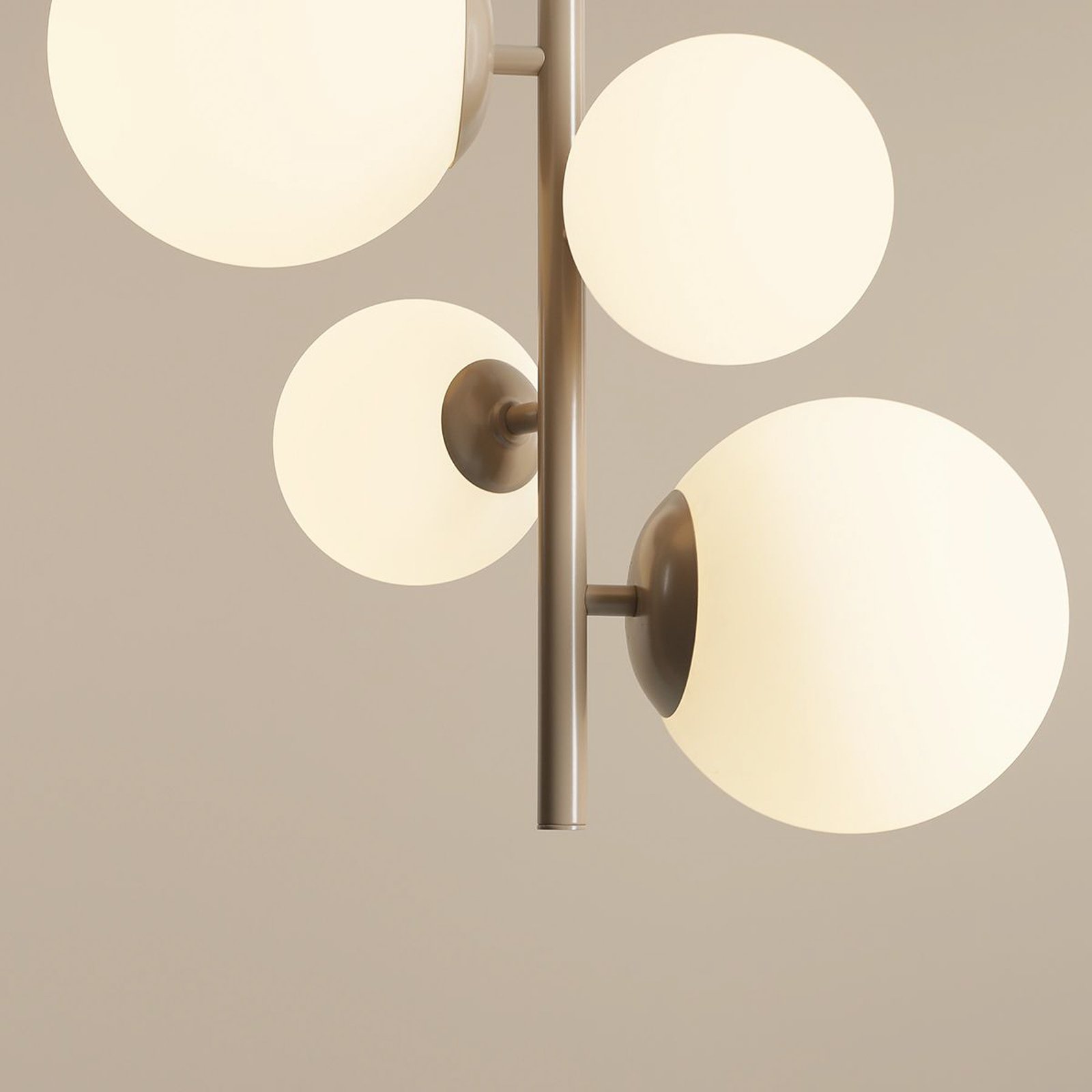 Hanglamp Joel, beige/wit, 4-lamps