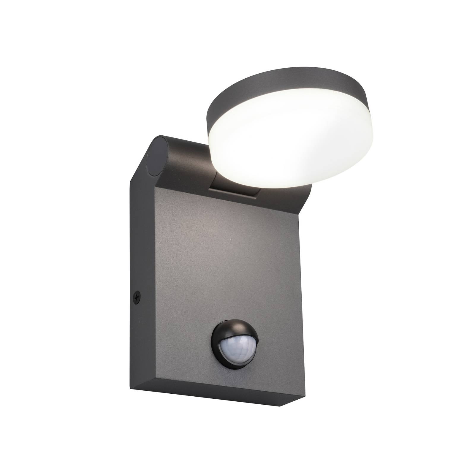 LED-Außenwandleuchte Adour, anthrazit, Sensor, kippbar, CCT