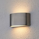 Wandlamp Mombasa, staalkleurig, G9, roestvrij staal