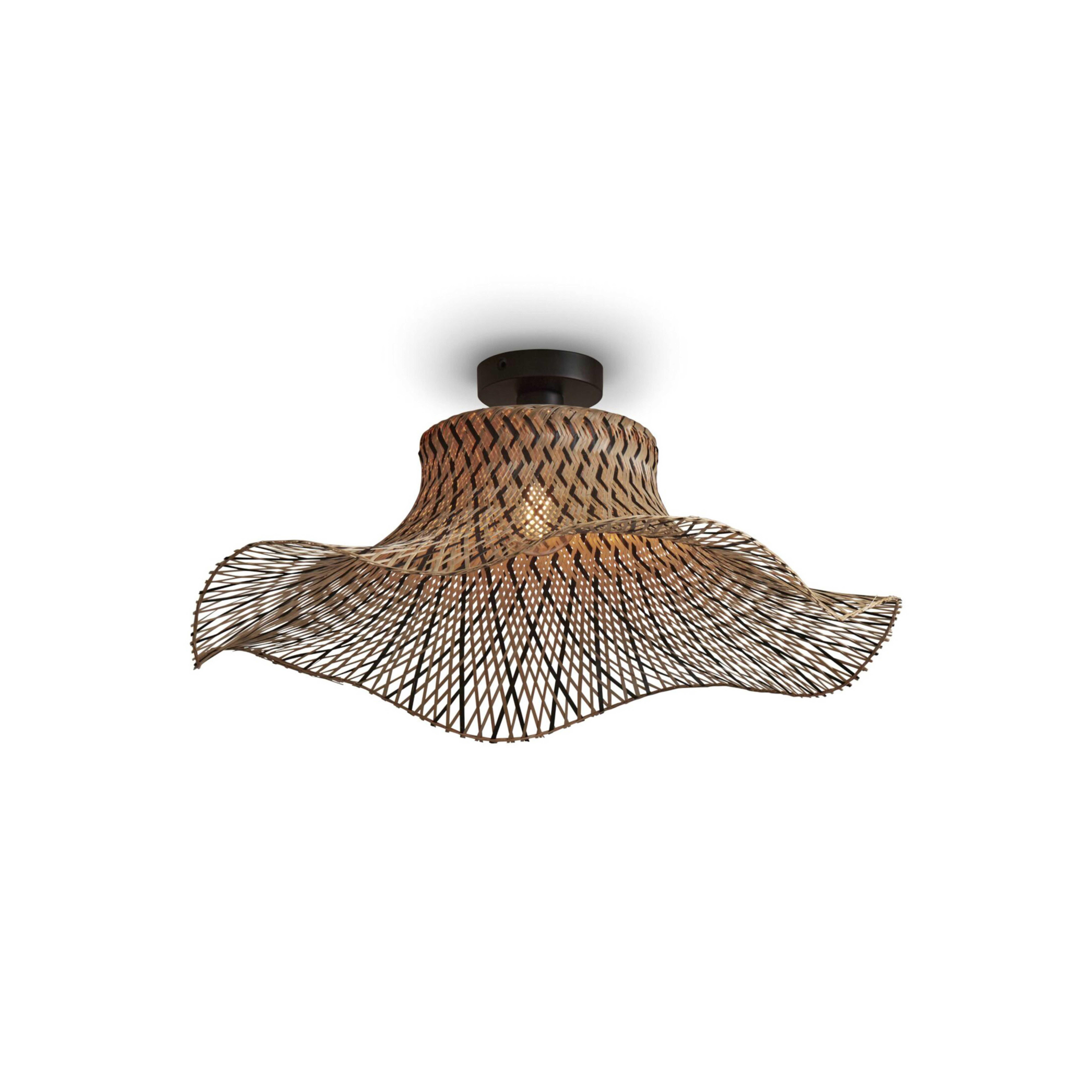 GOOD & MOJO Ibiza stropna svjetiljka Ø 65cm prirodno/crna