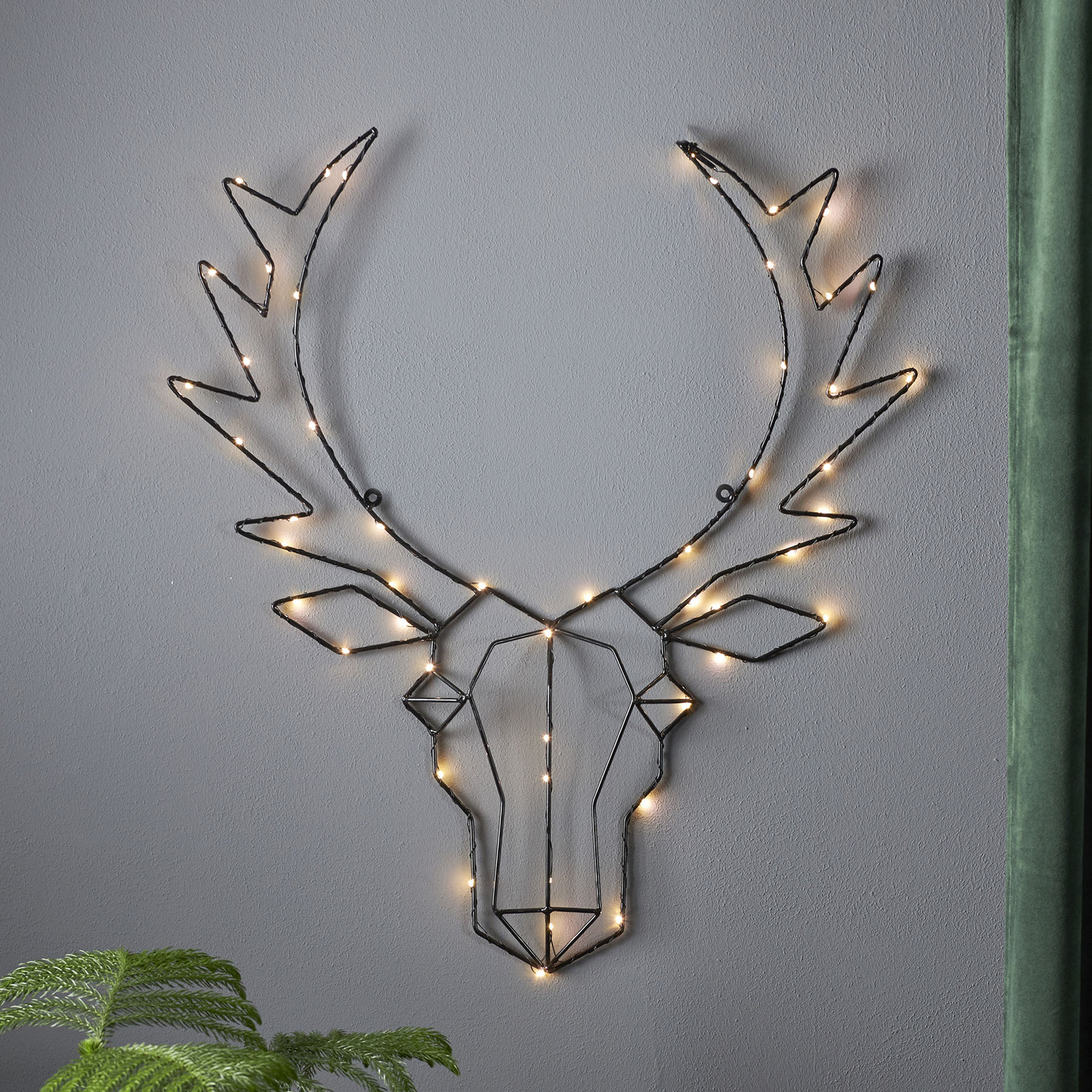 Lampada decorativa LED Cupid, testa di renna