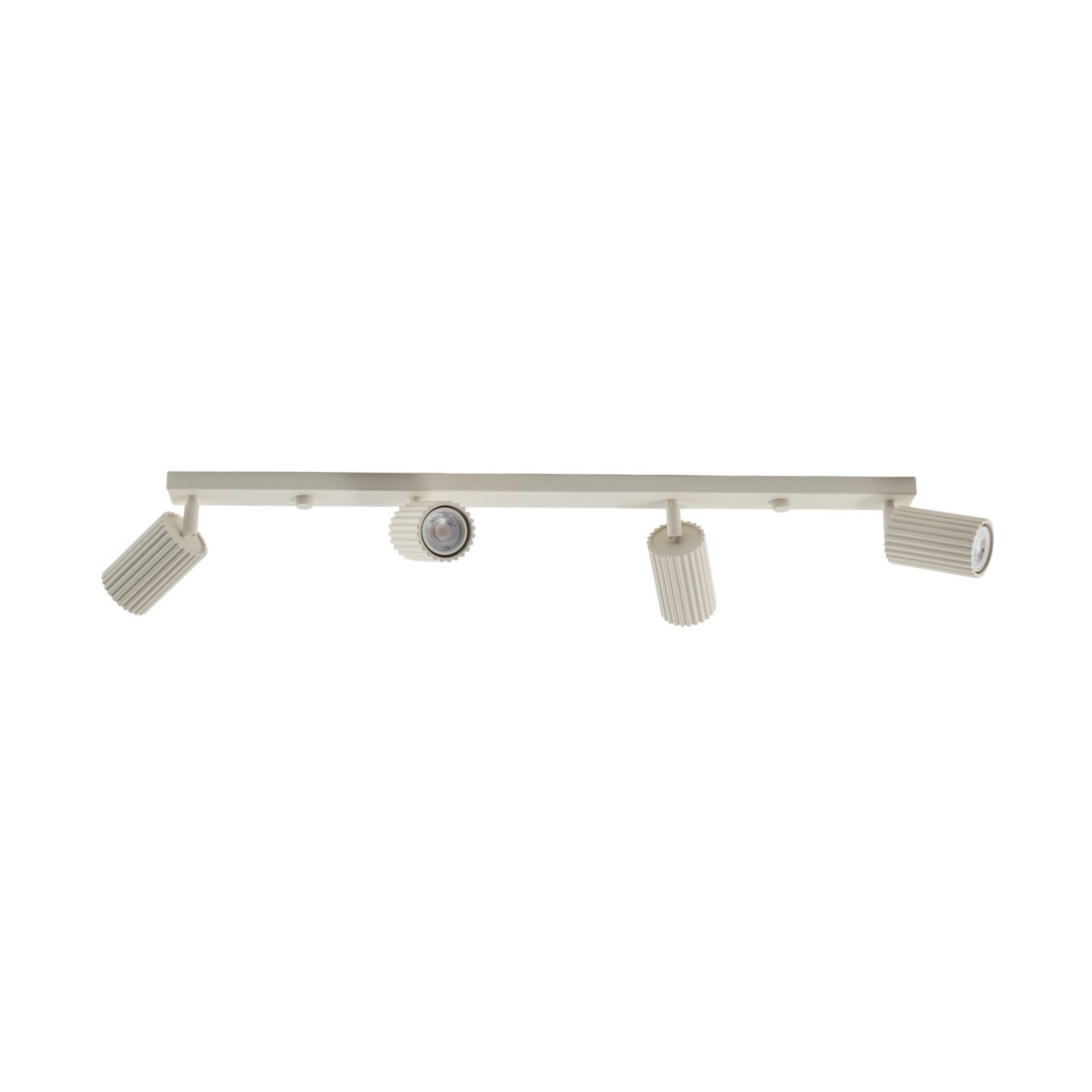 Carbon downlight, beige, length 81 cm, aluminium, 4-bulb.