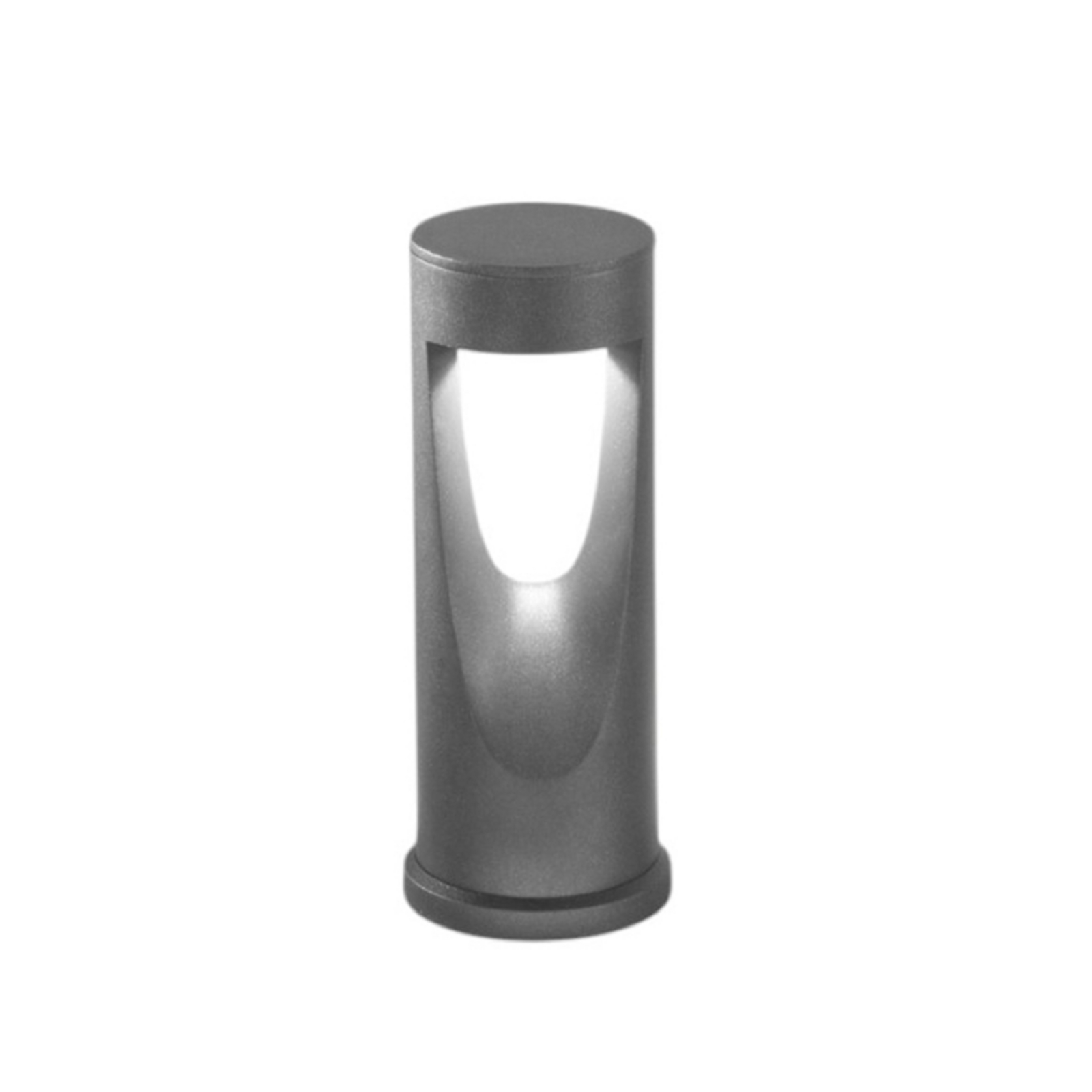 LED podstavcové svietidlo Teo, výška 30 cm, čierne, kov, IP65