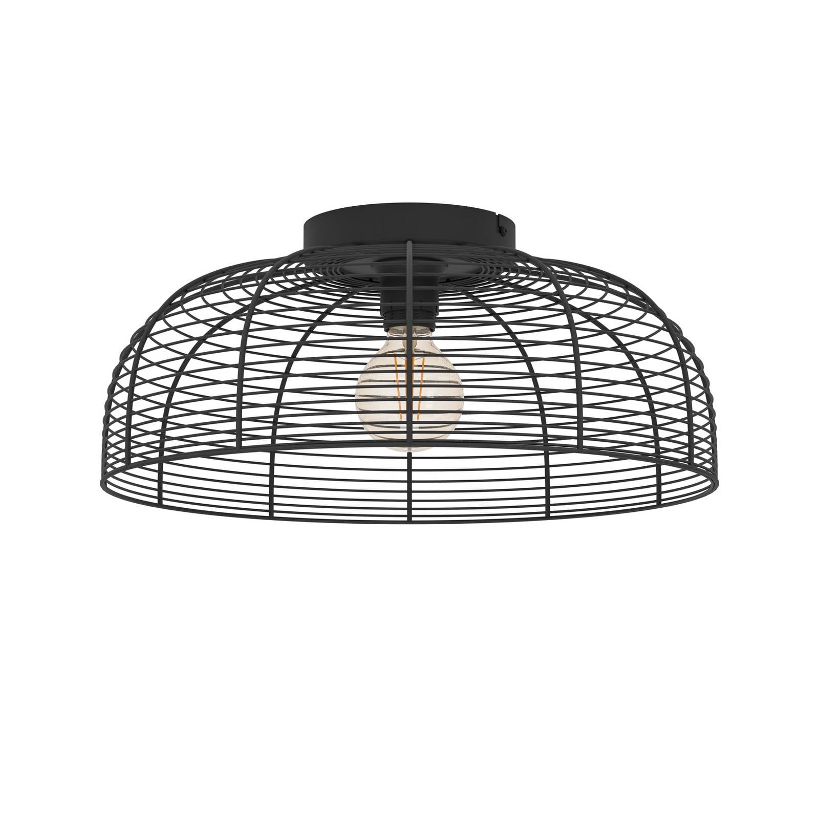 Deckenleuchte Rinroe, Ø 45 cm, schwarz, Stahl