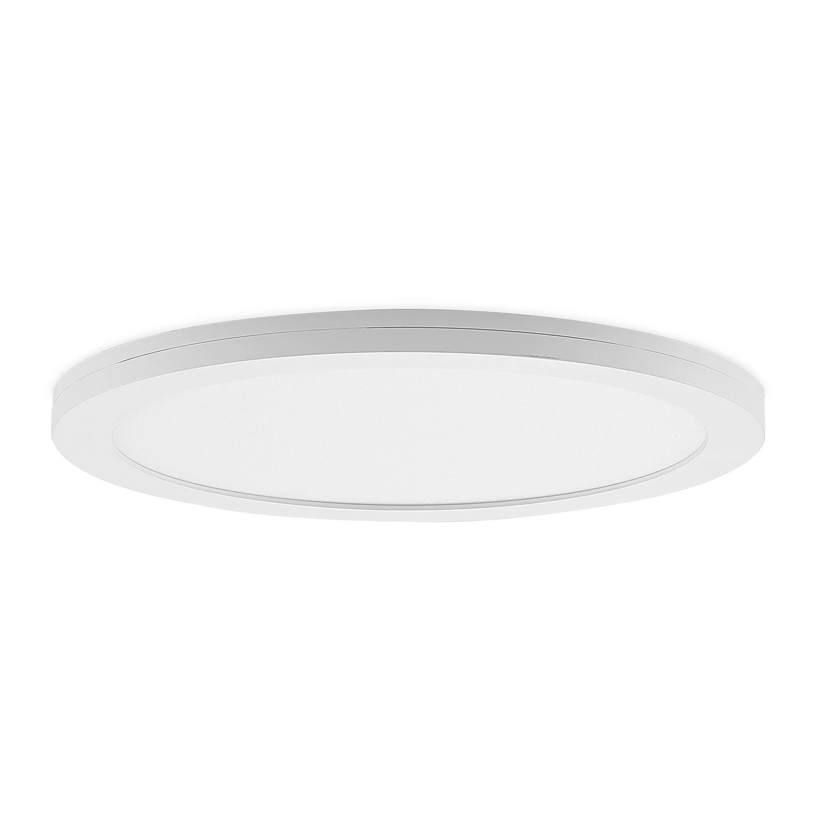 Plafonieră LED Prios Aureka, detector de mișcare, Ø 33 cm, alb