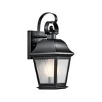 Mount Vernon black outdoor wall lamp, height 32 cm, IP44 - KICHLER